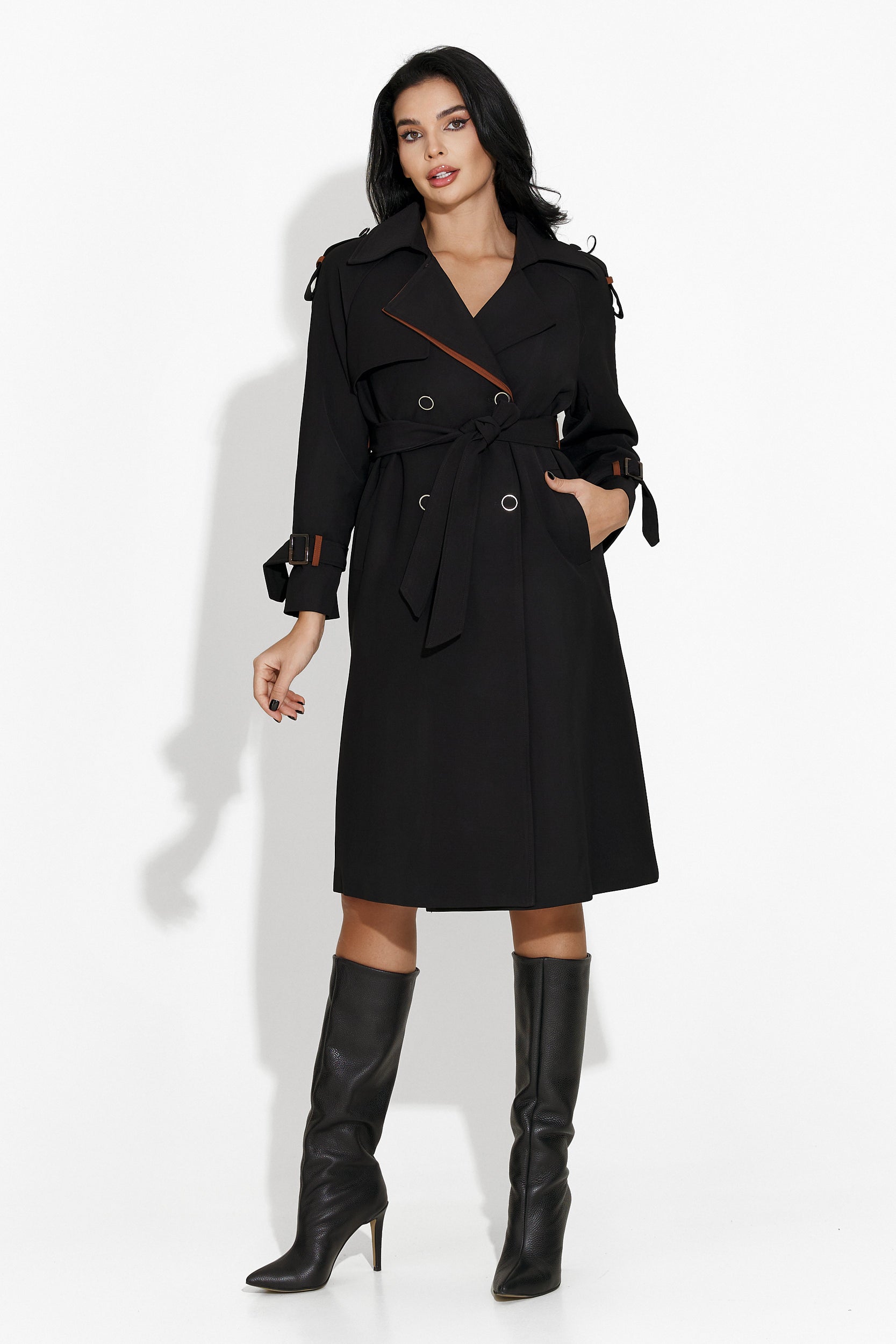 Manteau femme élégant noir Kasie Bogas