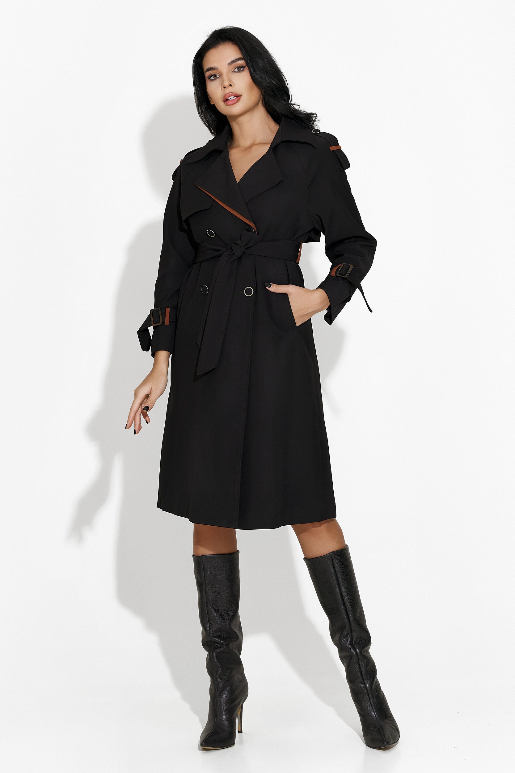 Manteau femme élégant noir Kasie Bogas