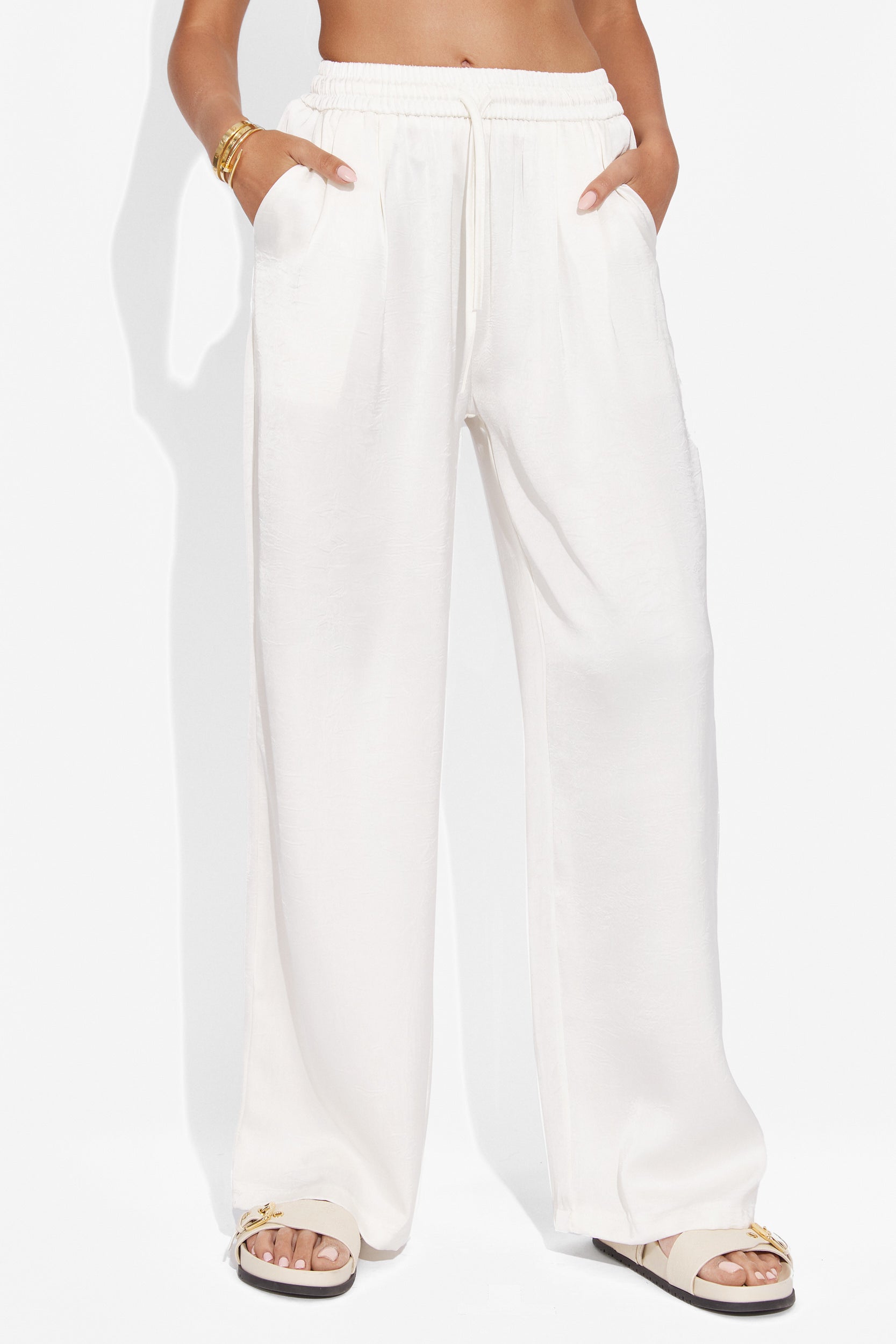 Azalea Bogas white casual women's pants