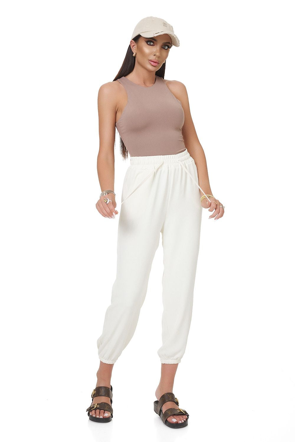 Pantaloni dame casual beige Didea Bogas