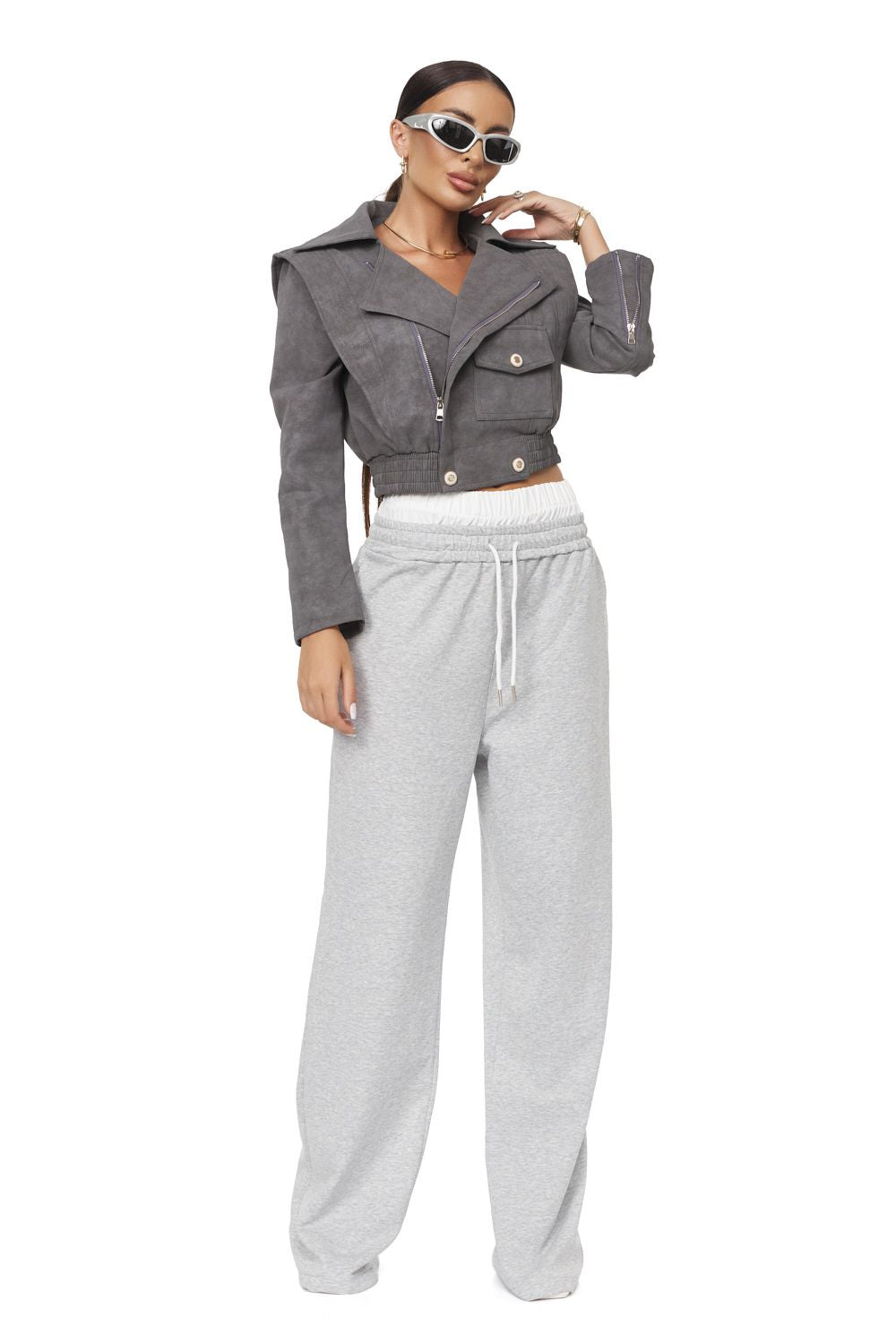 Visay Bogas grey casual ladies trousers