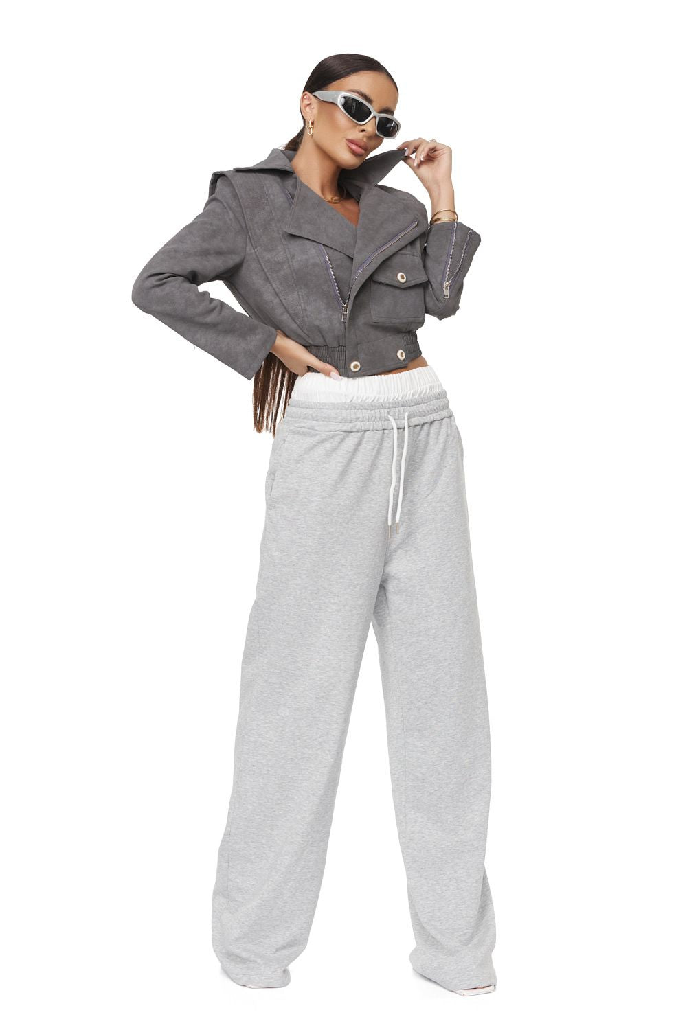Visay Bogas grey casual ladies trousers