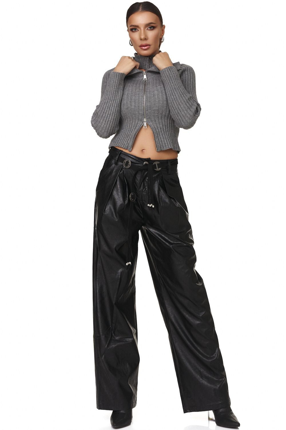 Yeleria Bogas black casual ladies trousers