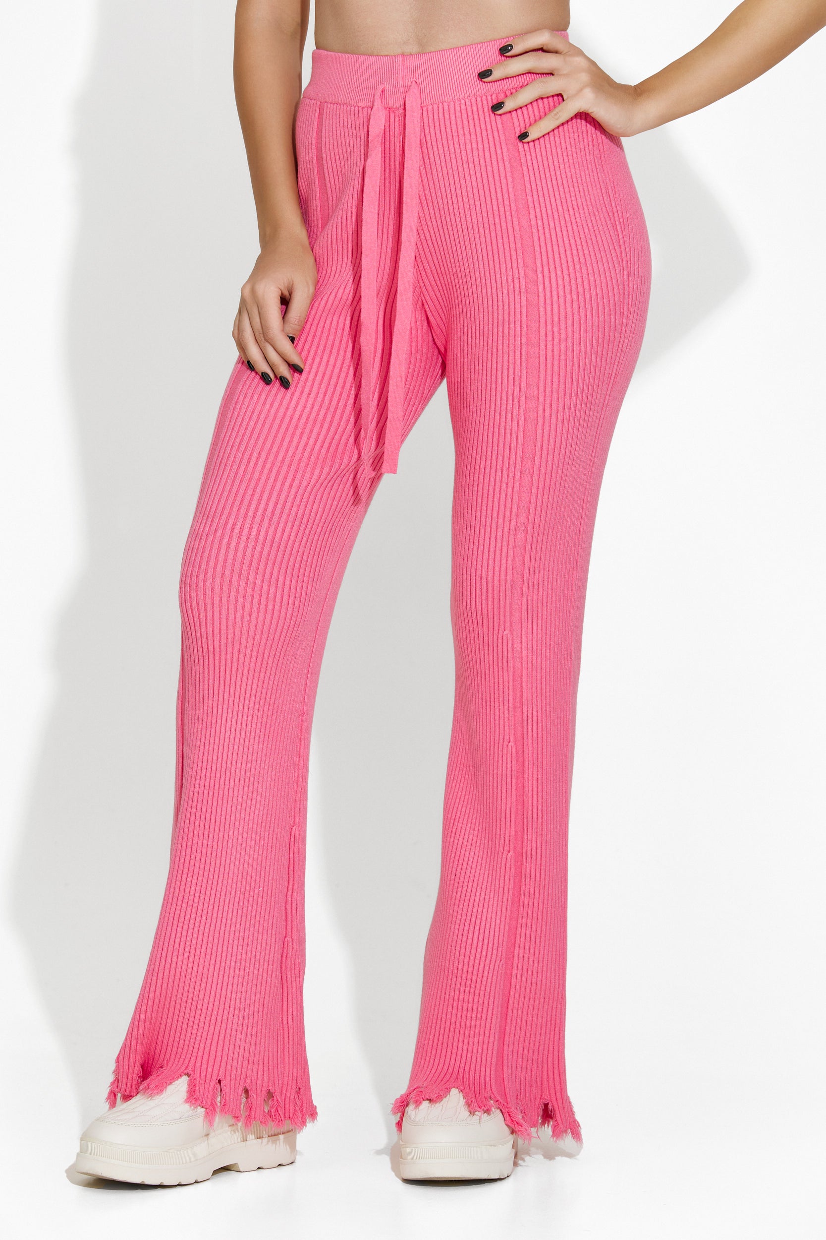 Pantalon femme décontracté rose Lotie Bogas