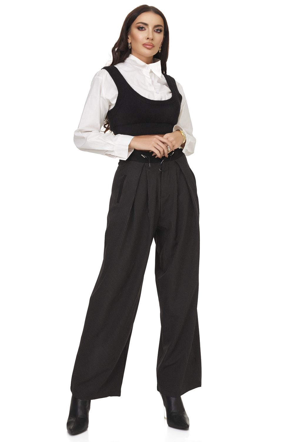 Black elegant ladies' trousers Medilea Bogas