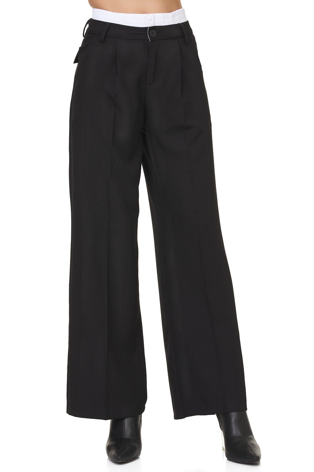 Midela Bogas elegante pantalón negro señora