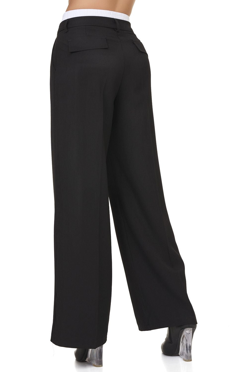 Midela Bogas elegante pantalón negro señora