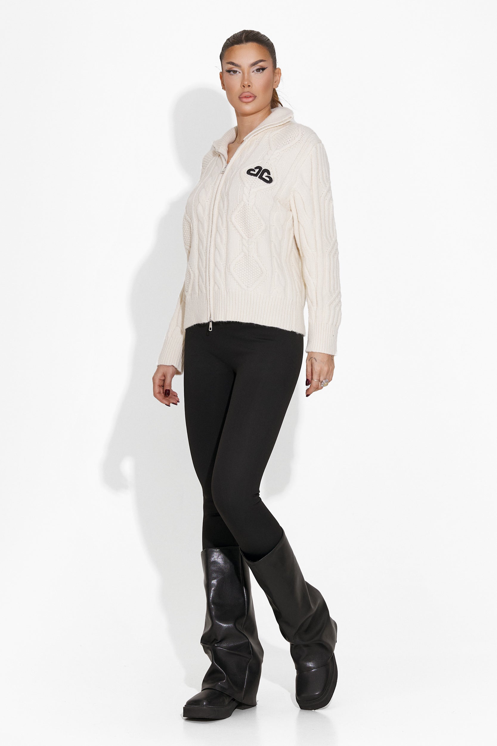 Pullover donna casual bianco Winteryn Bogas