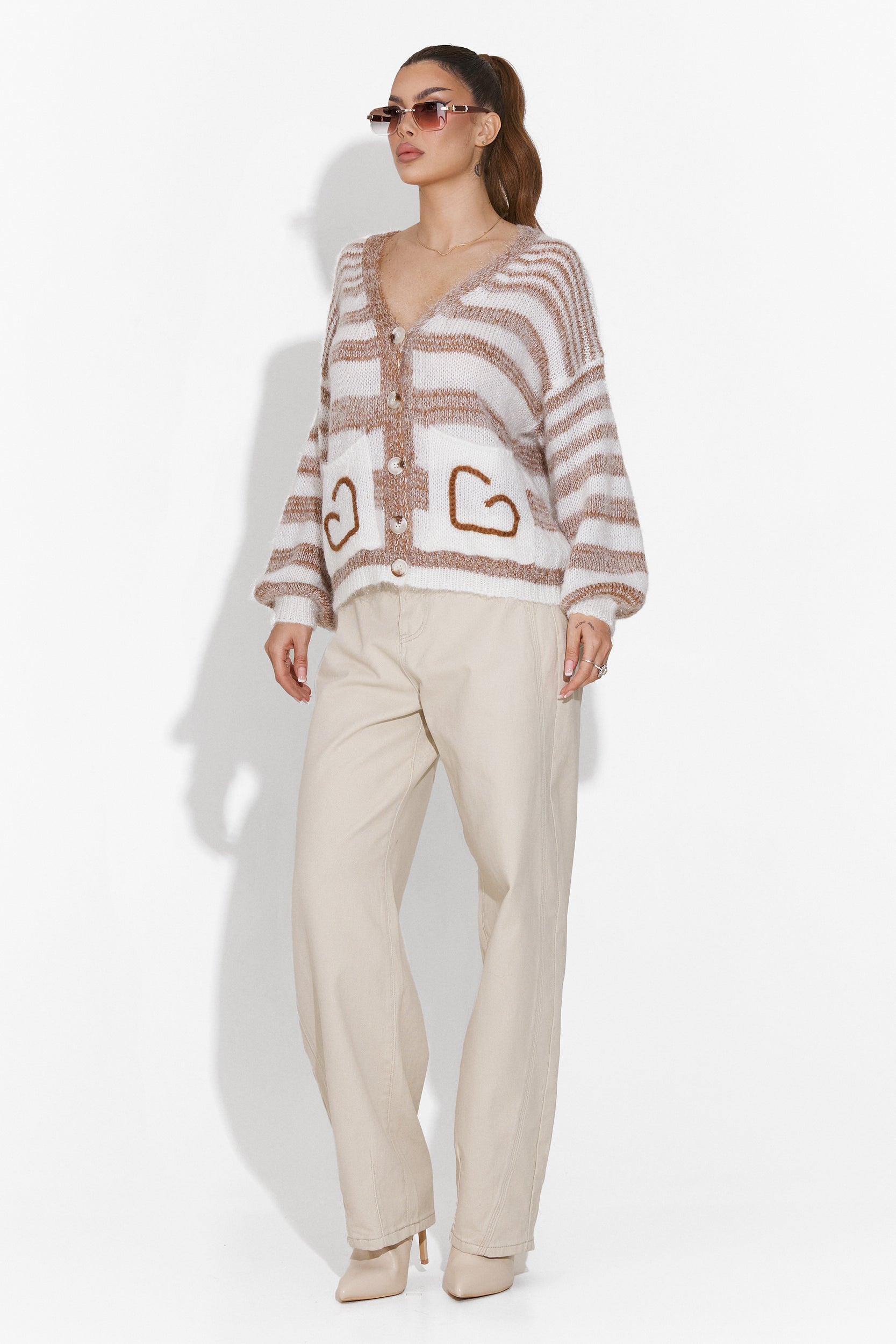 Damenpullover casual beige Almina Bogas