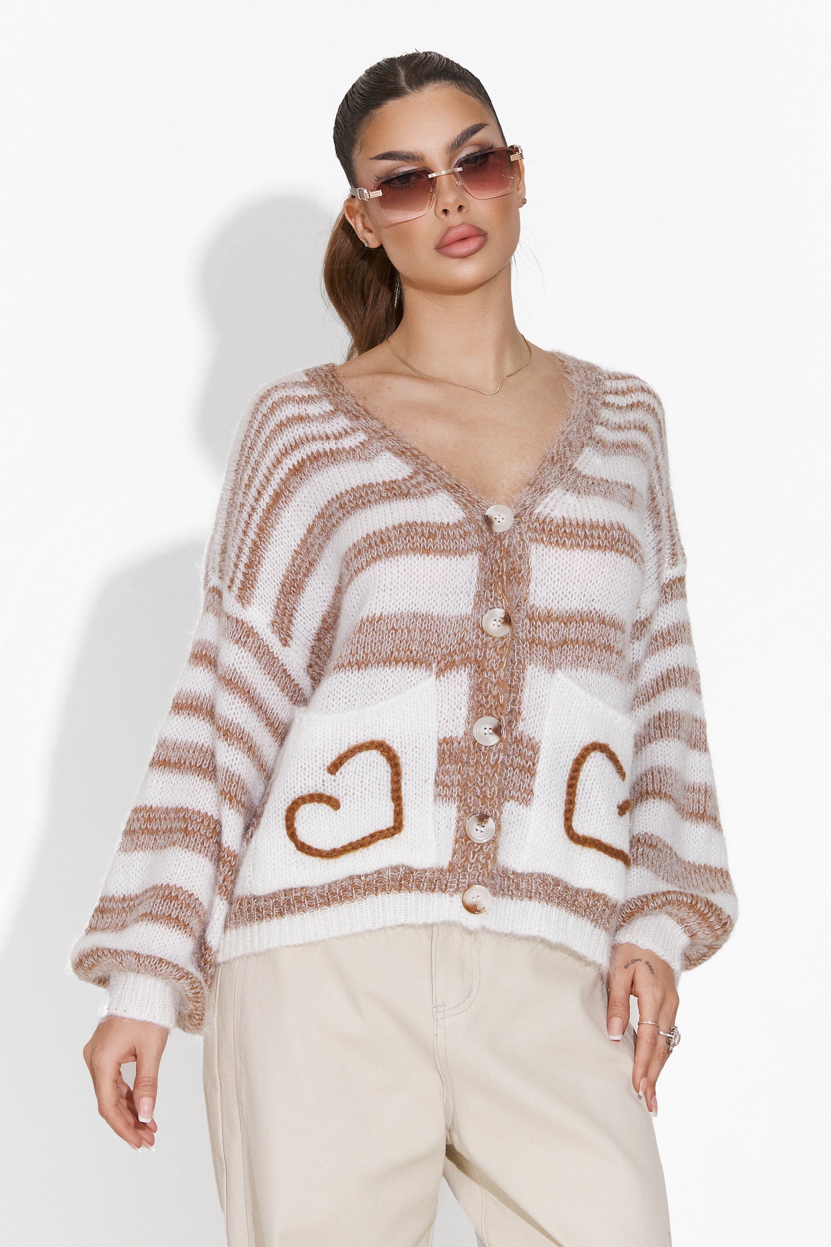 Damenpullover casual beige Almina Bogas