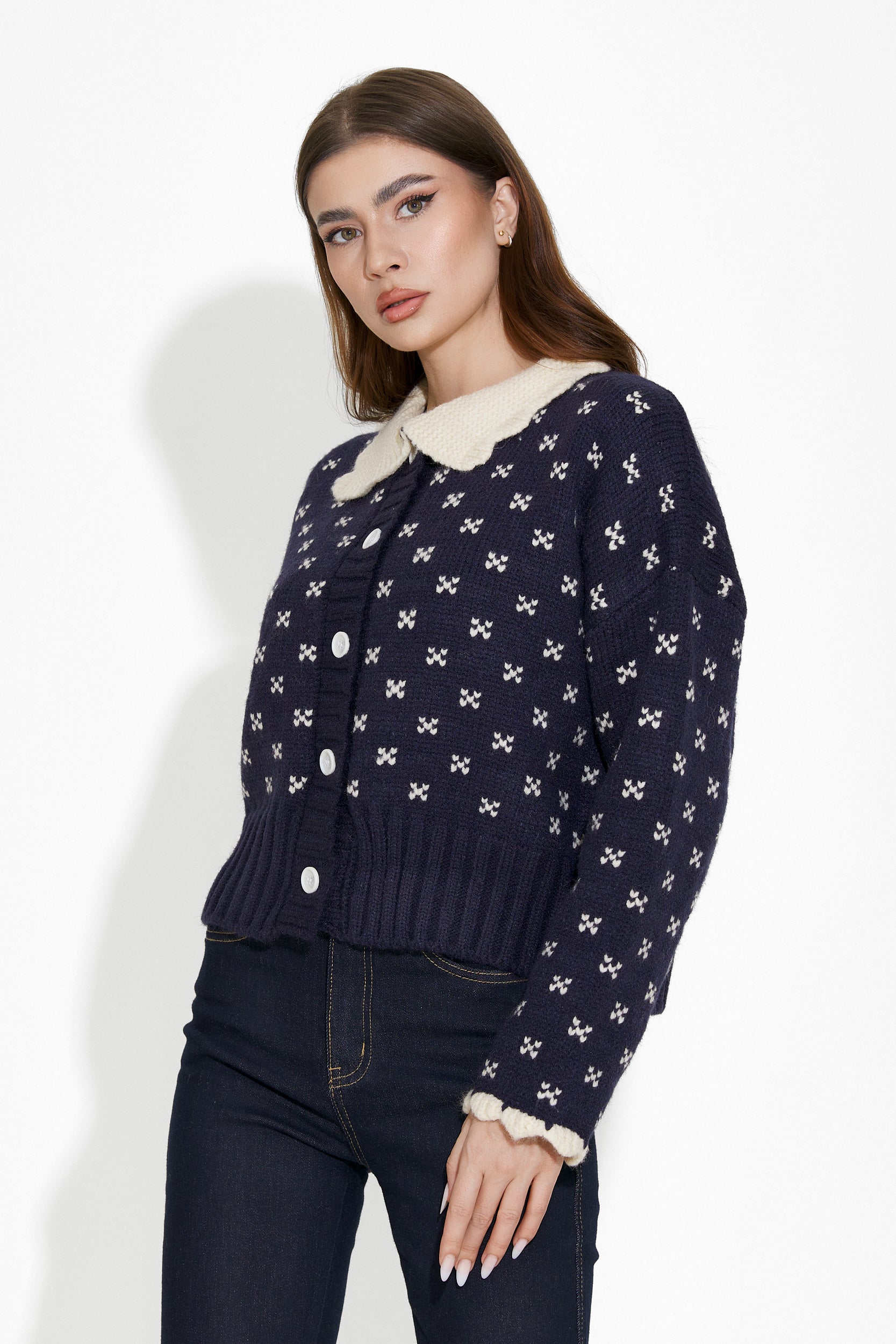 Pullover da donna casual blu navy Shela Bogas