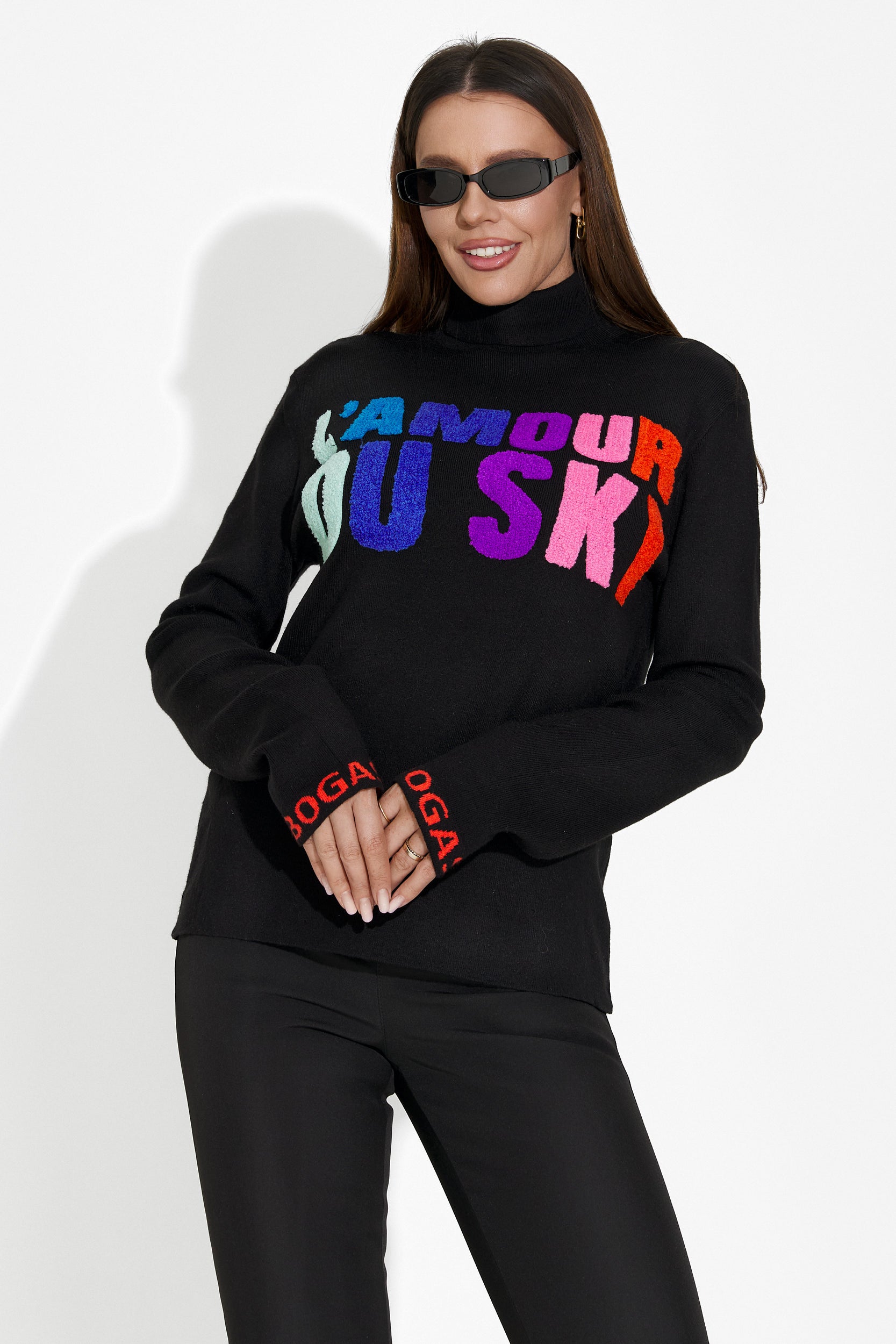 Pullover ski dama negru Anadva Bogas