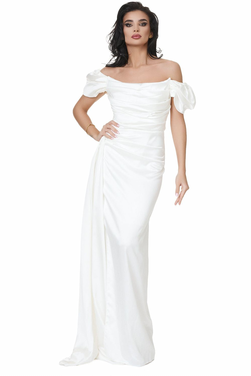 Ladies long white dress Serminisia Bogas