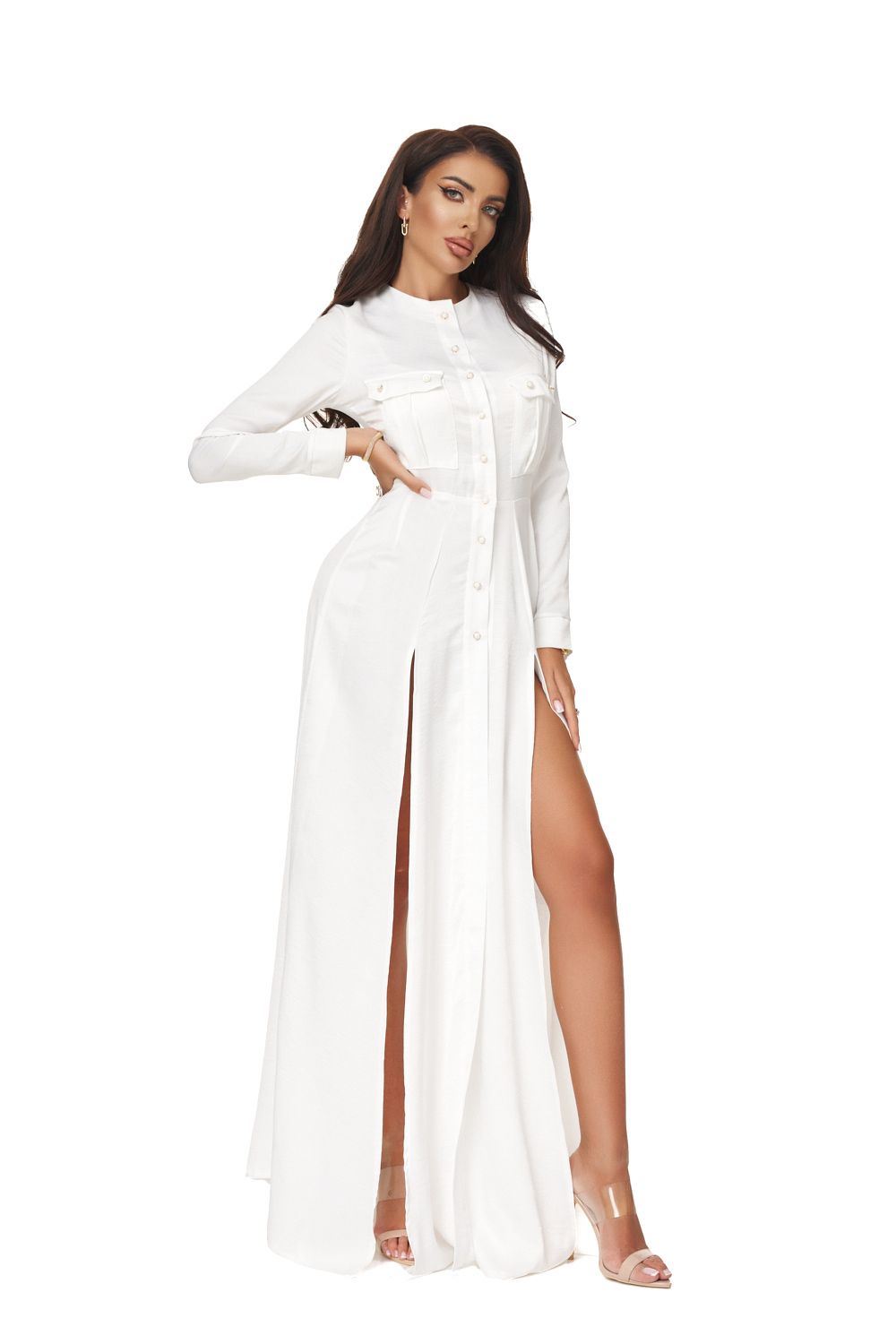 Long white dress for women Viloza Bogas