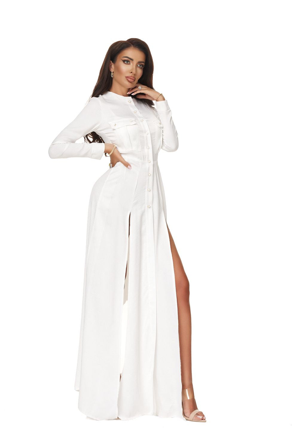 Long white dress for women Viloza Bogas