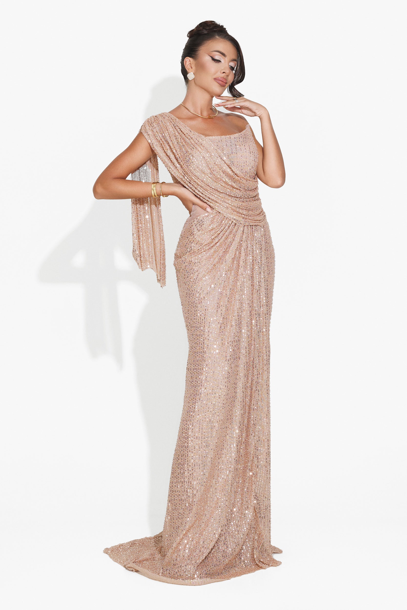 Long golden dress for women Kesia Bogas