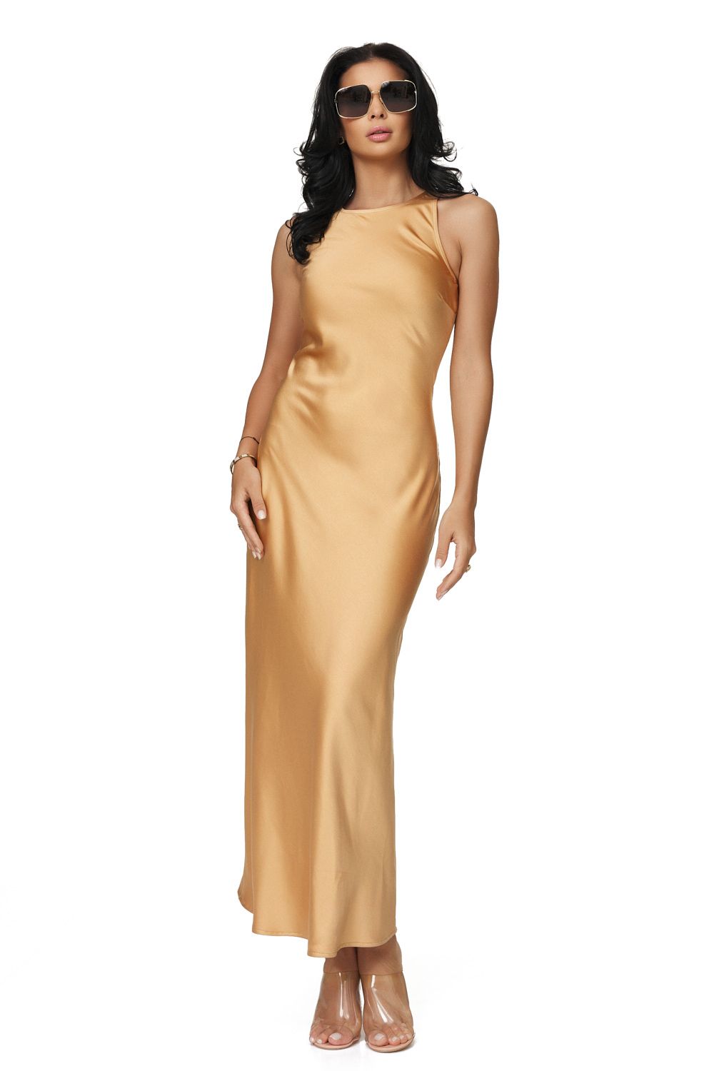 Long golden dress for women Lisaly Bogas