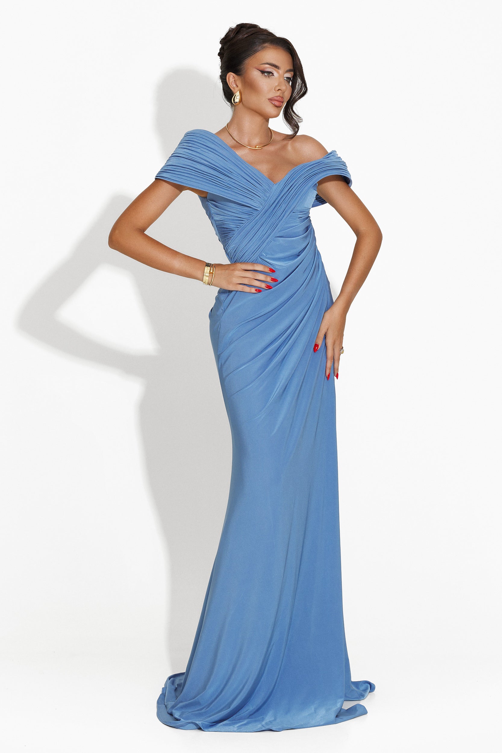 Long blue dress for women Sorevia Bogas