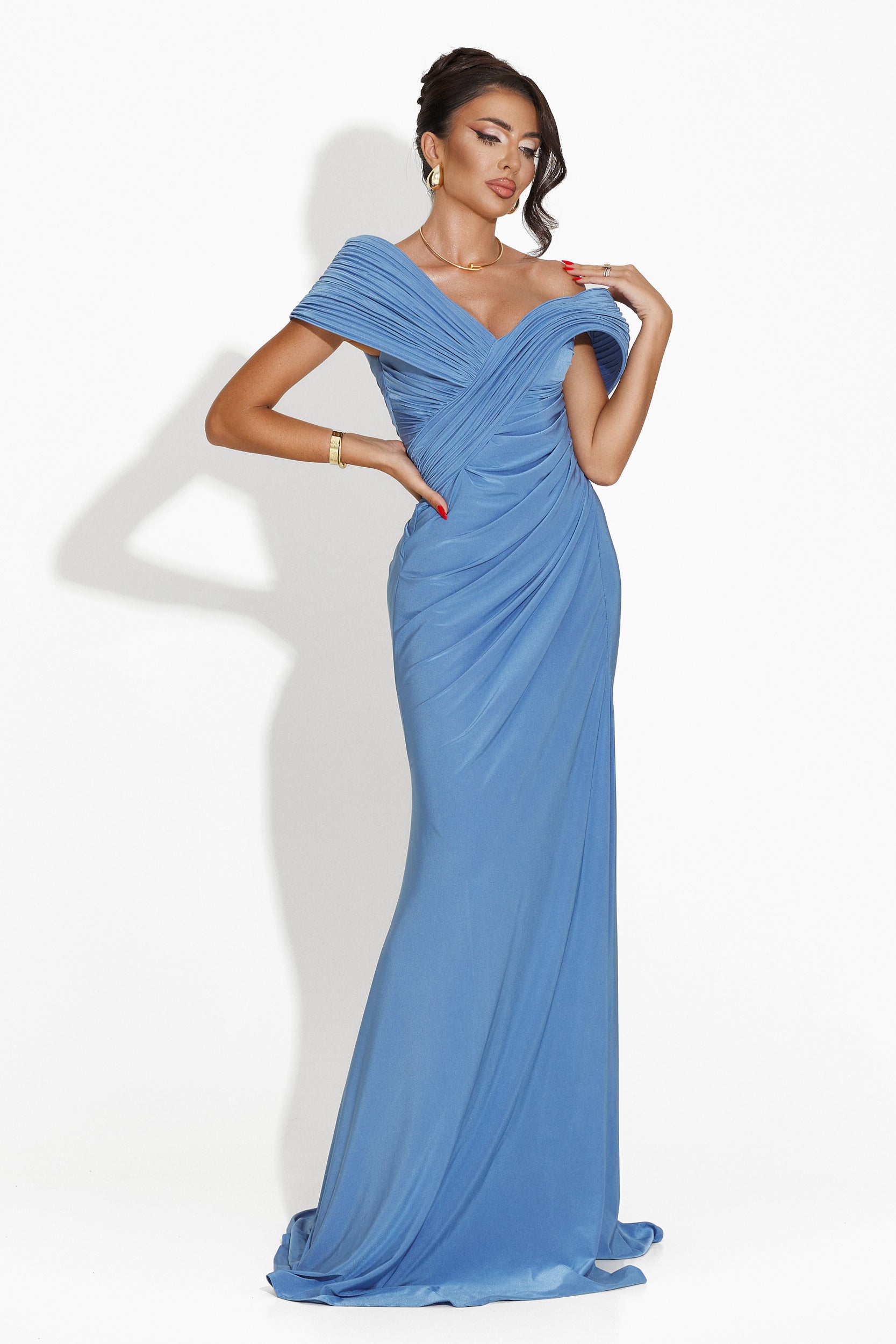 Long blue dress for women Sorevia Bogas