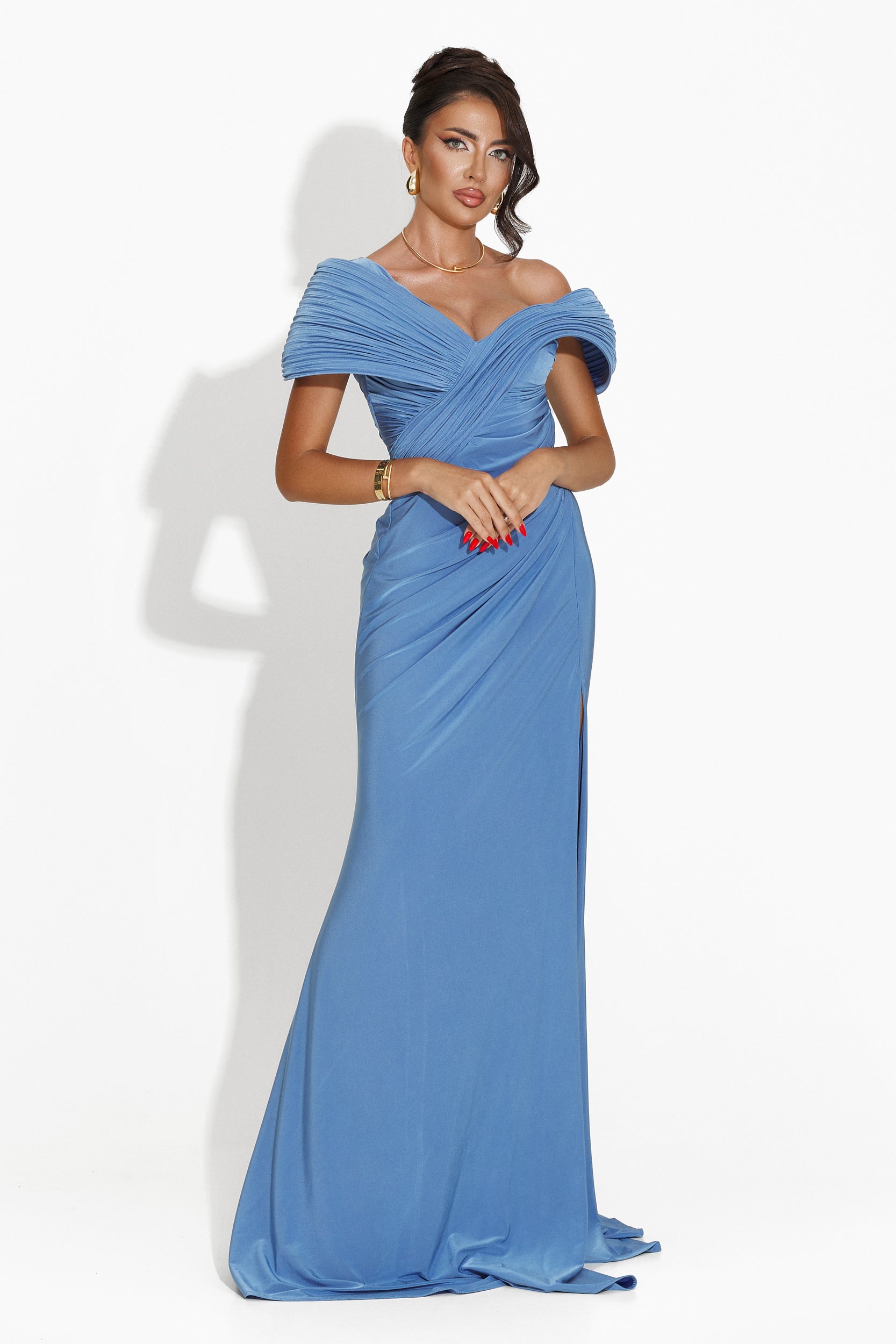 Long blue dress for women Sorevia Bogas