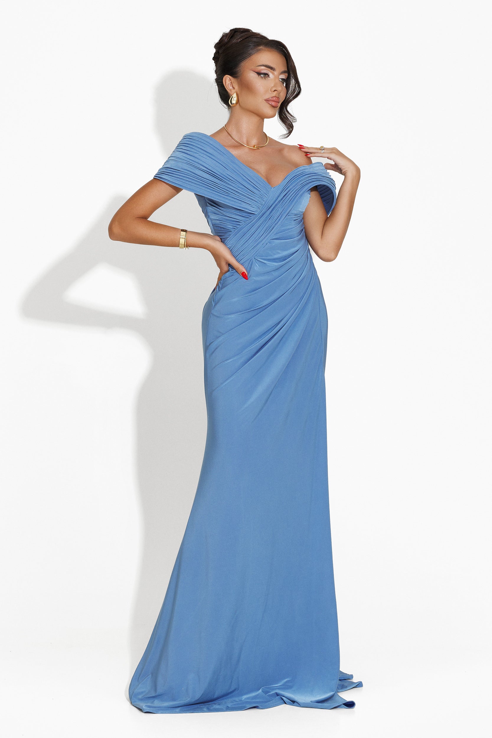 Long blue dress for women Sorevia Bogas