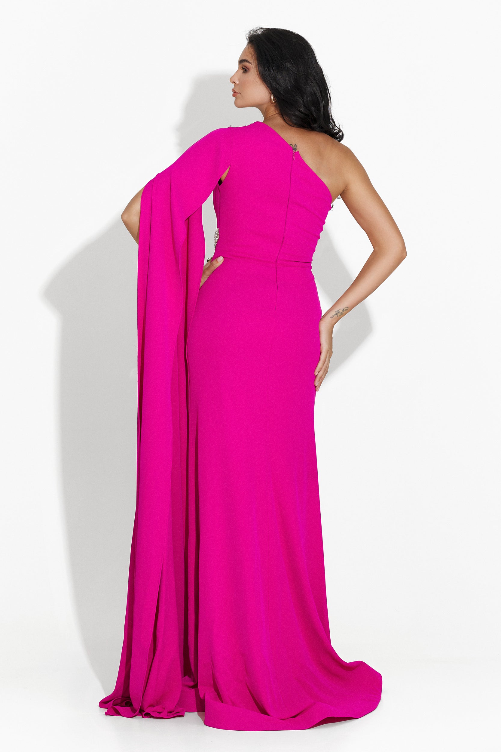 Long fuchsia dress for women Advika Bogas