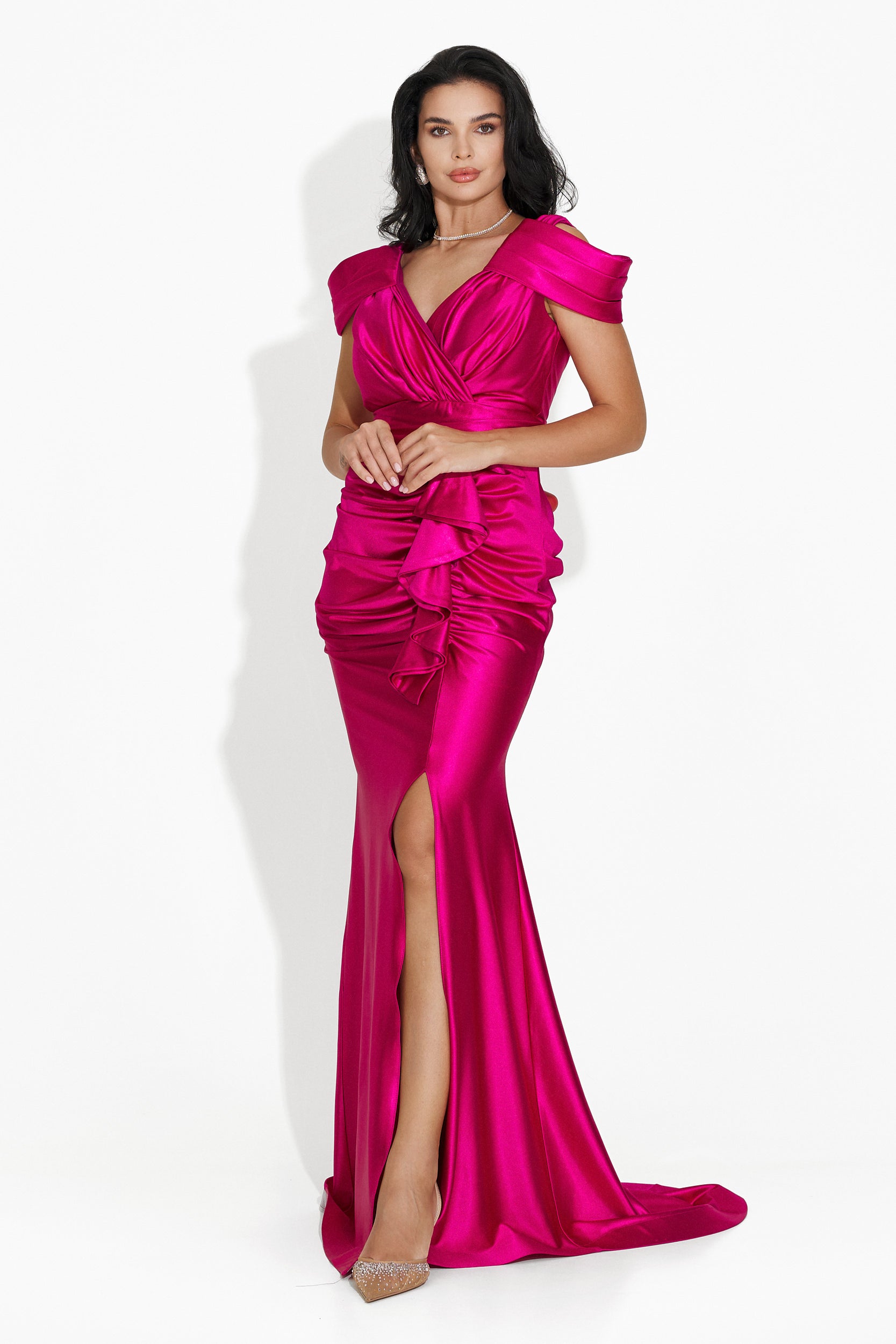 Long fuchsia dress for women Alexaria Bogas