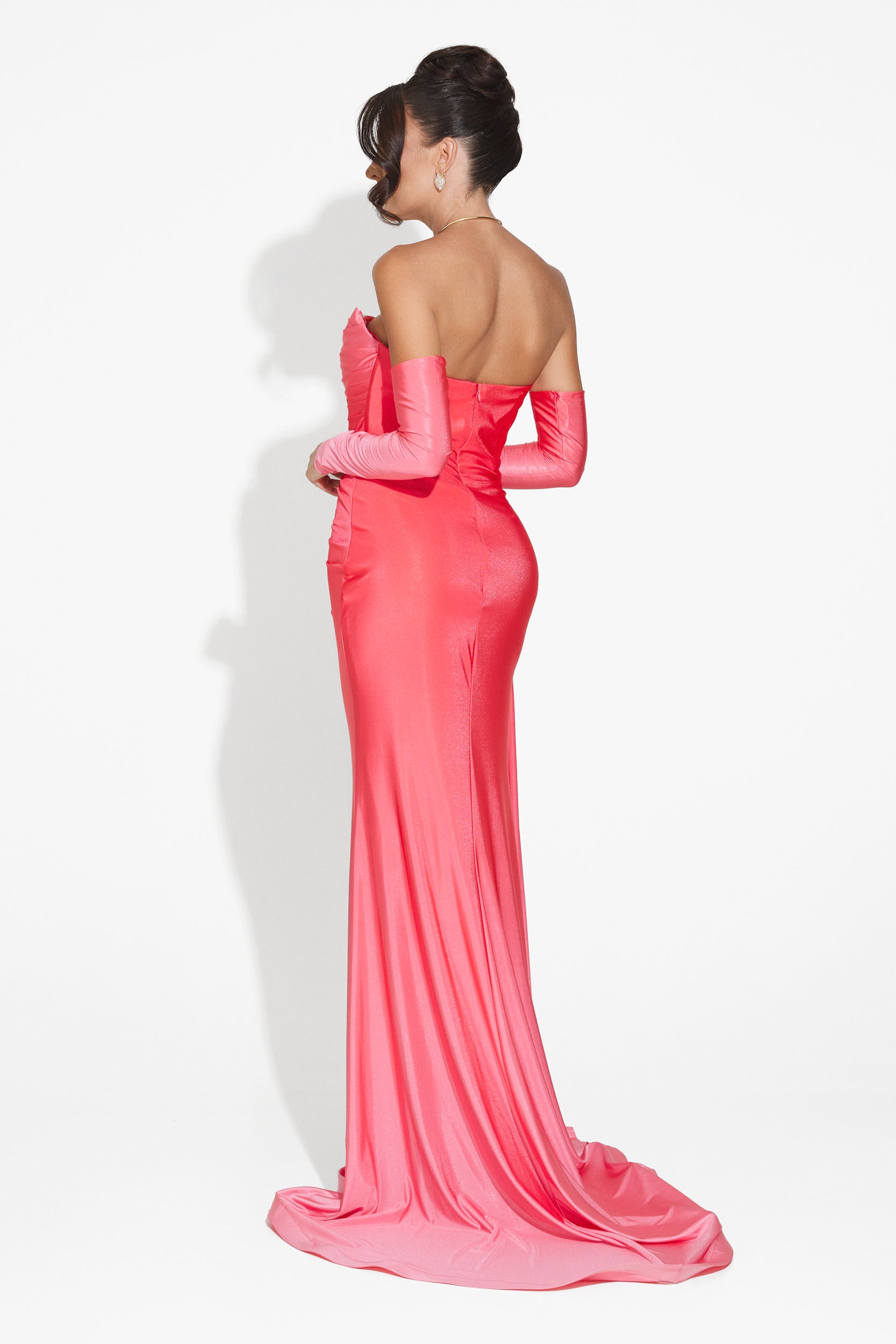 Robe longue femme fuchsia Evimea Bogas