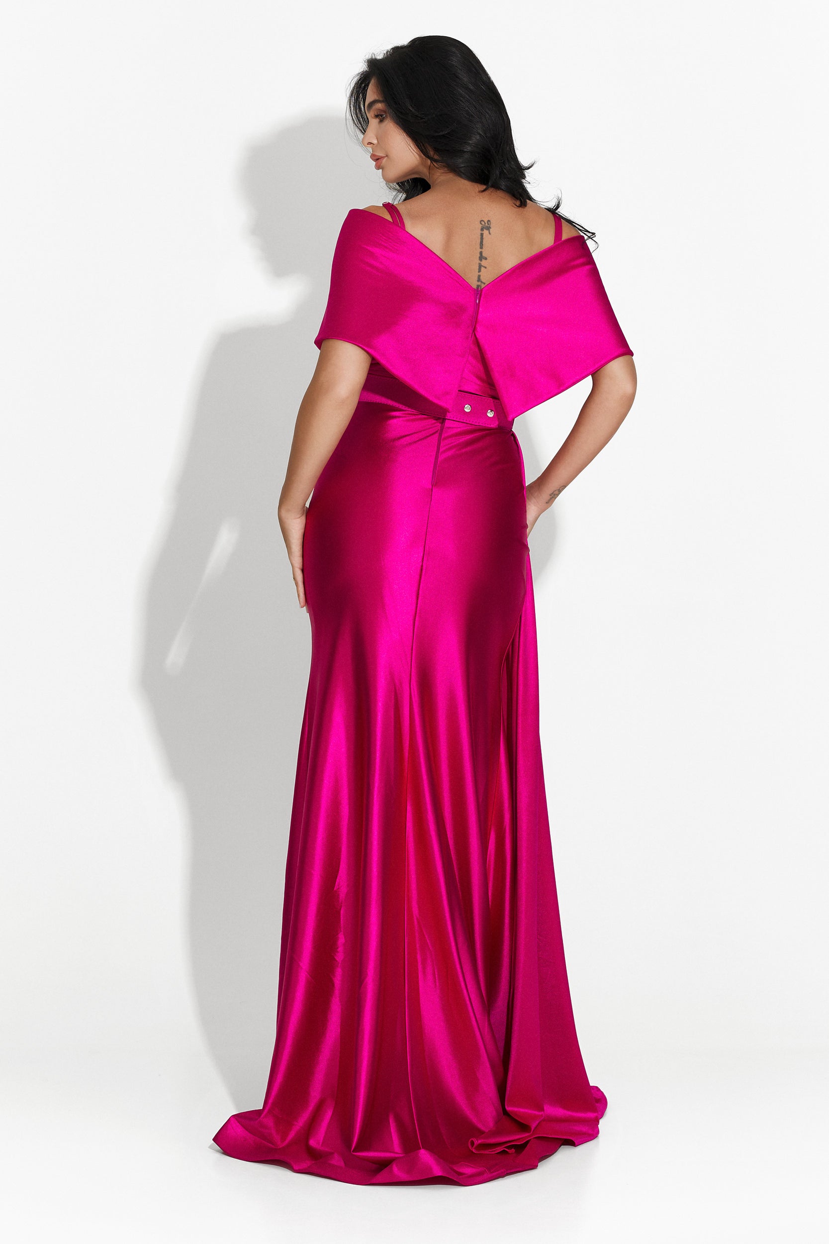 Long fuchsia dress Isembra Bogas