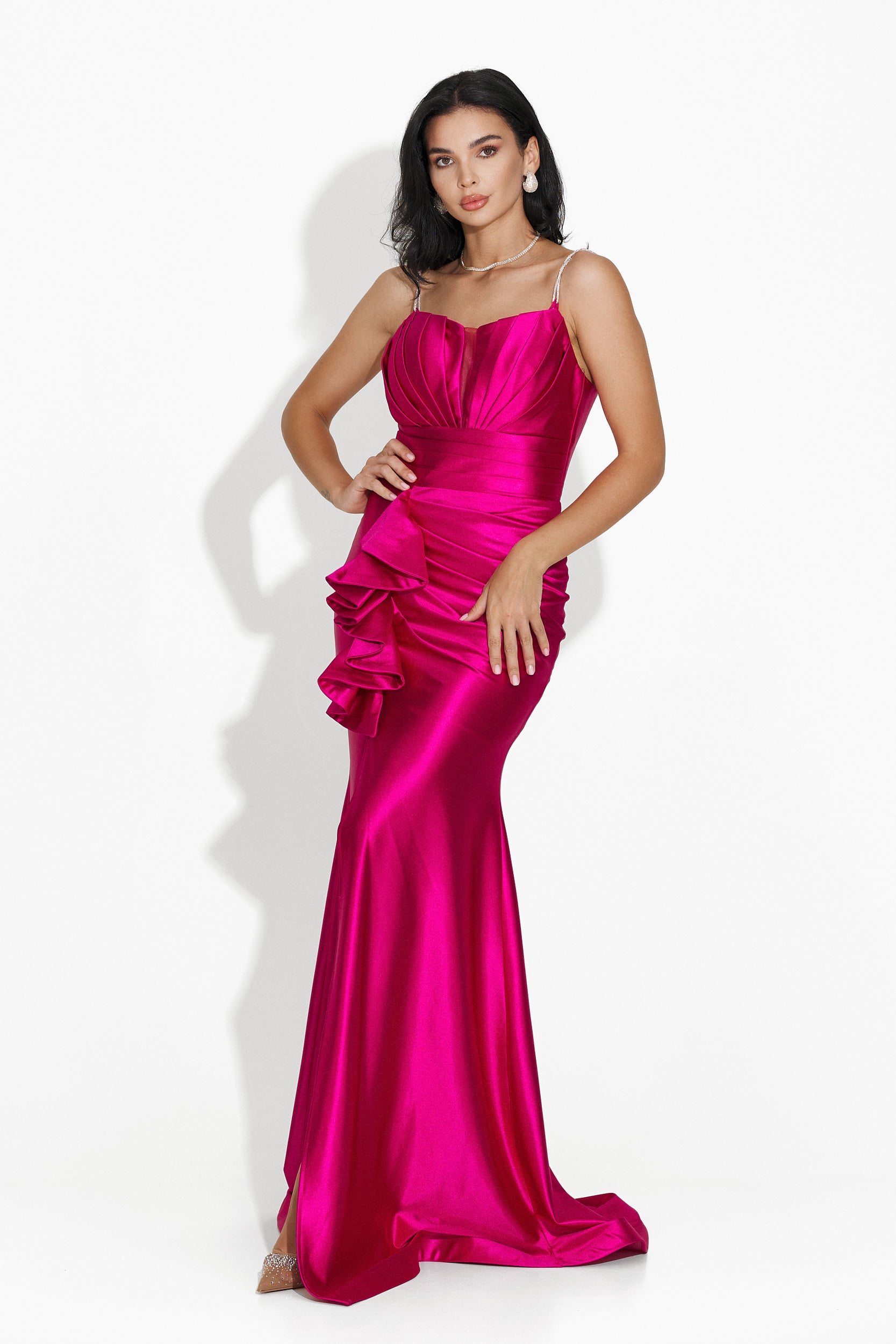 Vestido largo de mujer Lauria Bogas fucsia