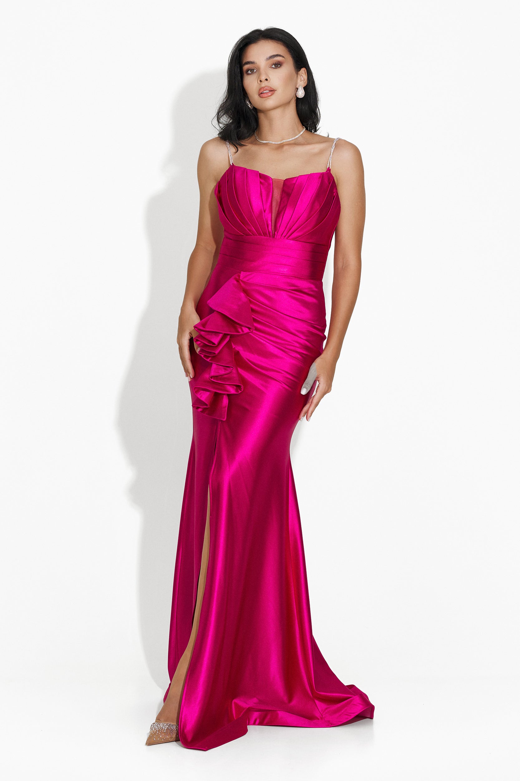 Long fuchsia dress for women Lauria Bogas