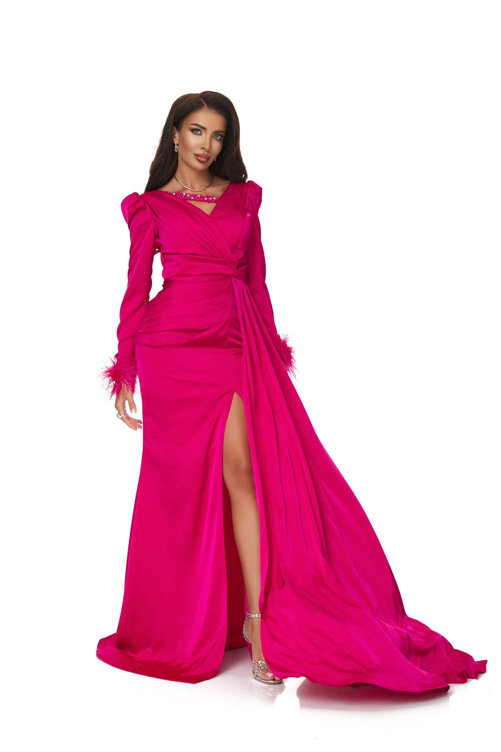 Long fuchsia dress for women Yesa Bogas