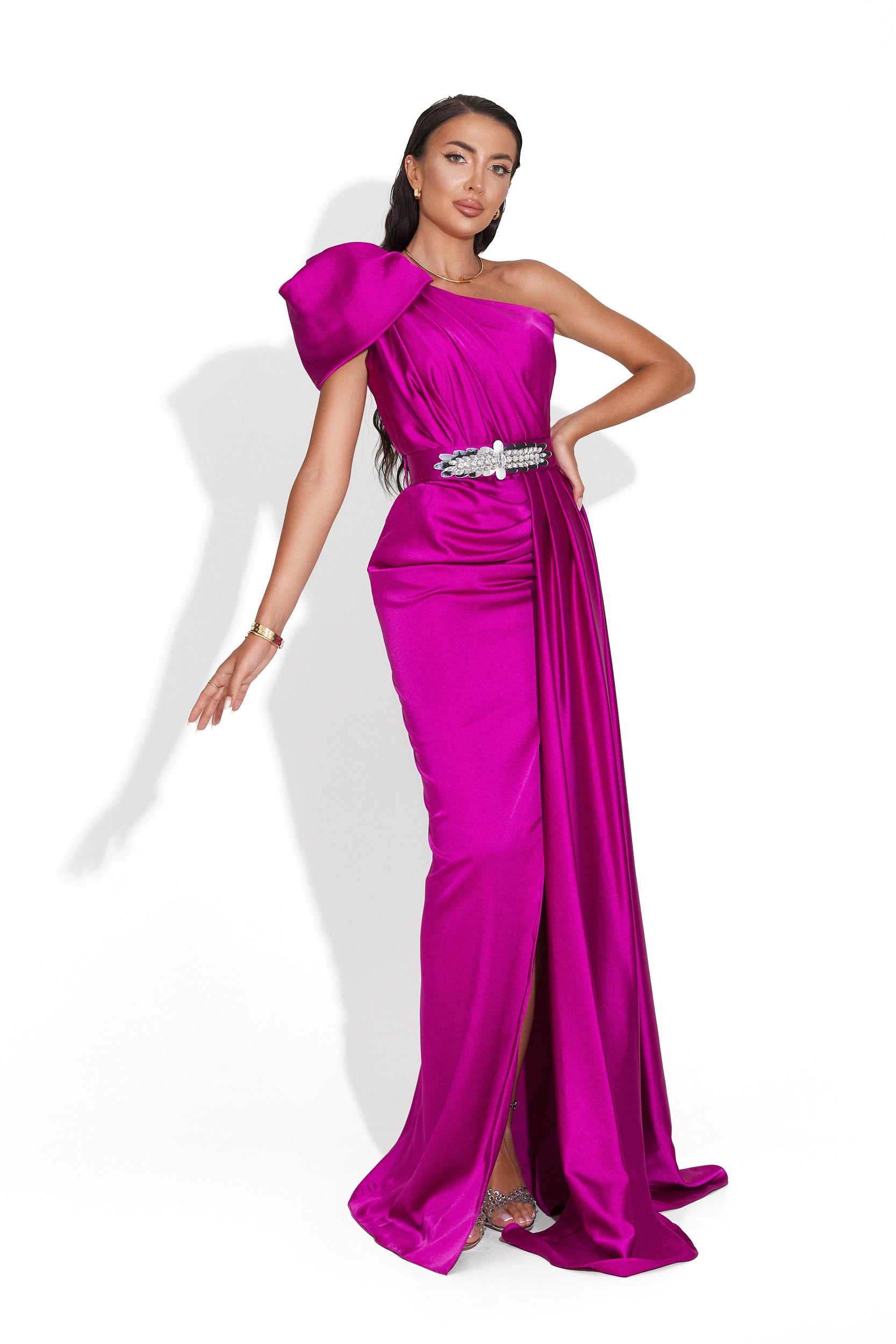 Vestido largo mujer fucsia Zeyna Bogas