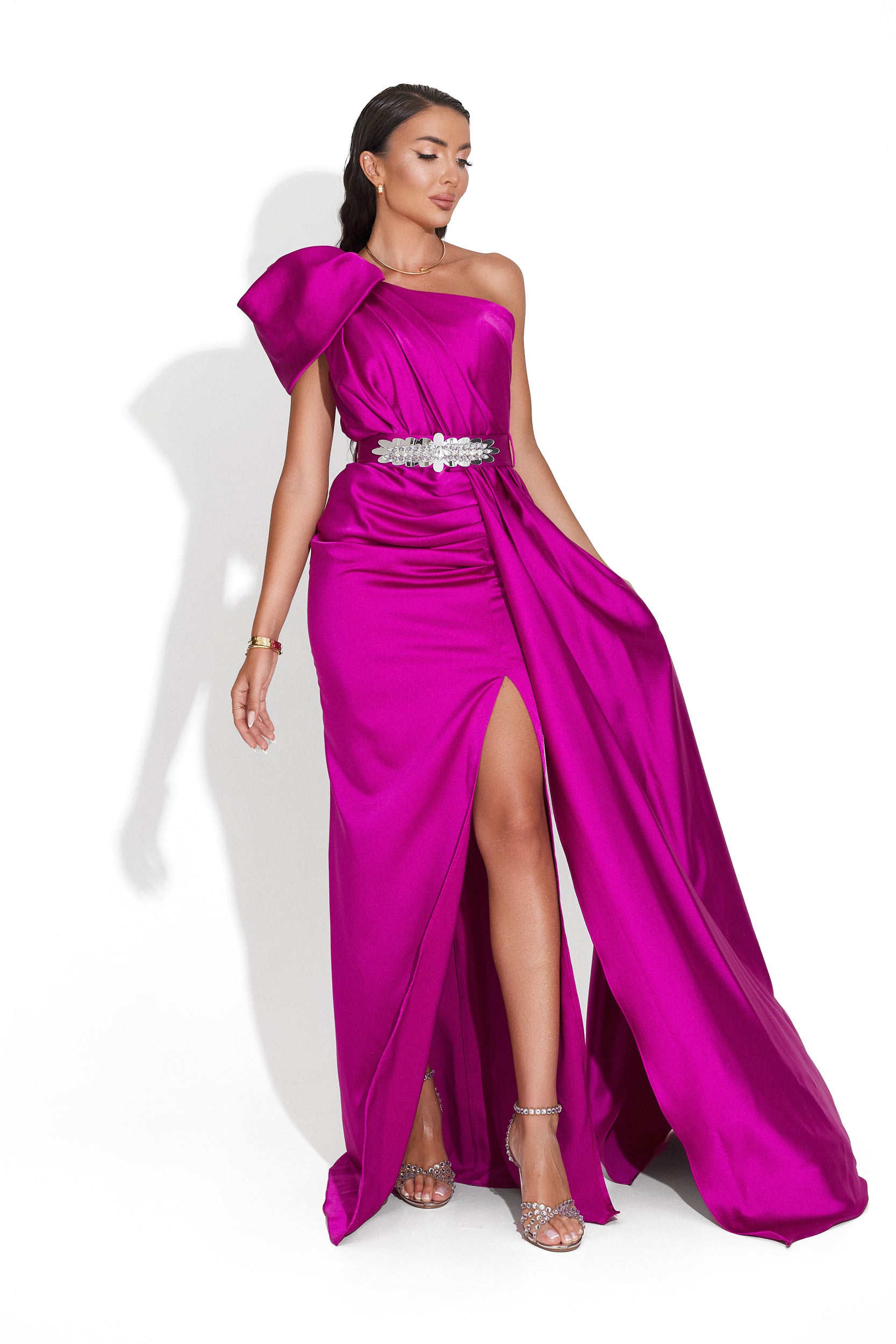 Vestido largo mujer fucsia Zeyna Bogas