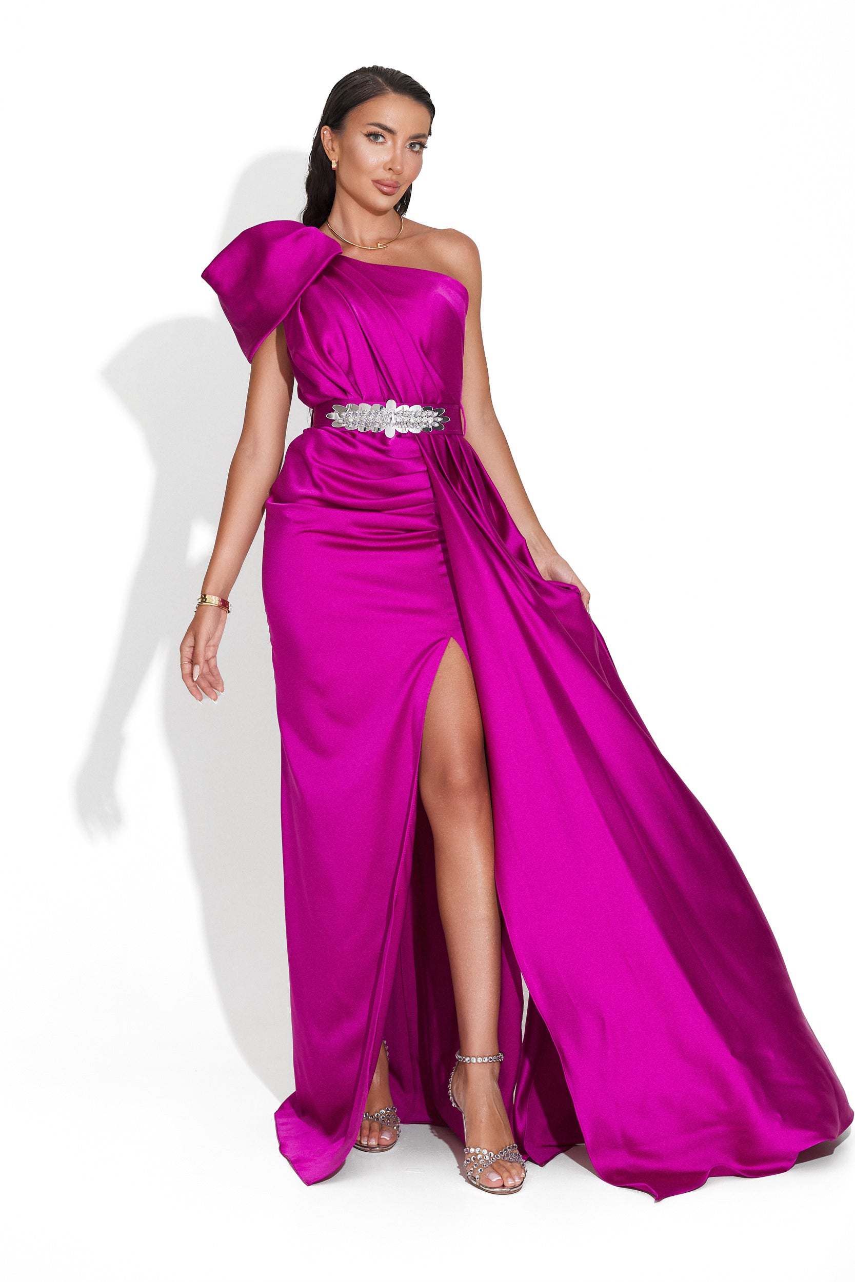 Vestido largo mujer fucsia Zeyna Bogas