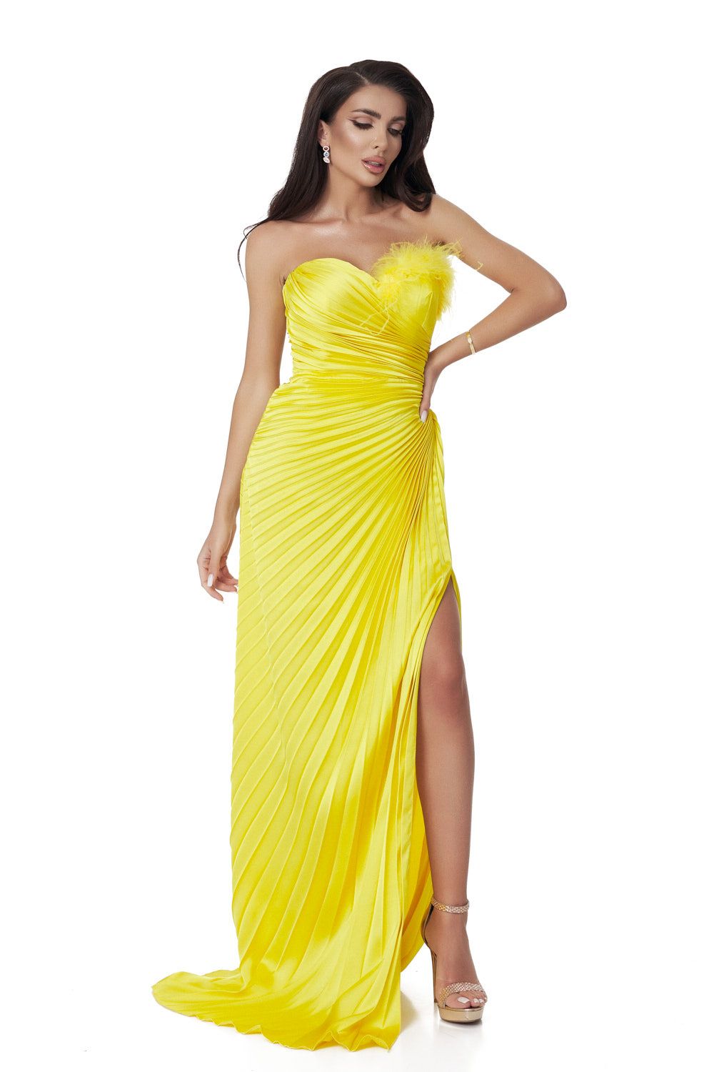 Yellow long dress for women Eleftheria Bogas
