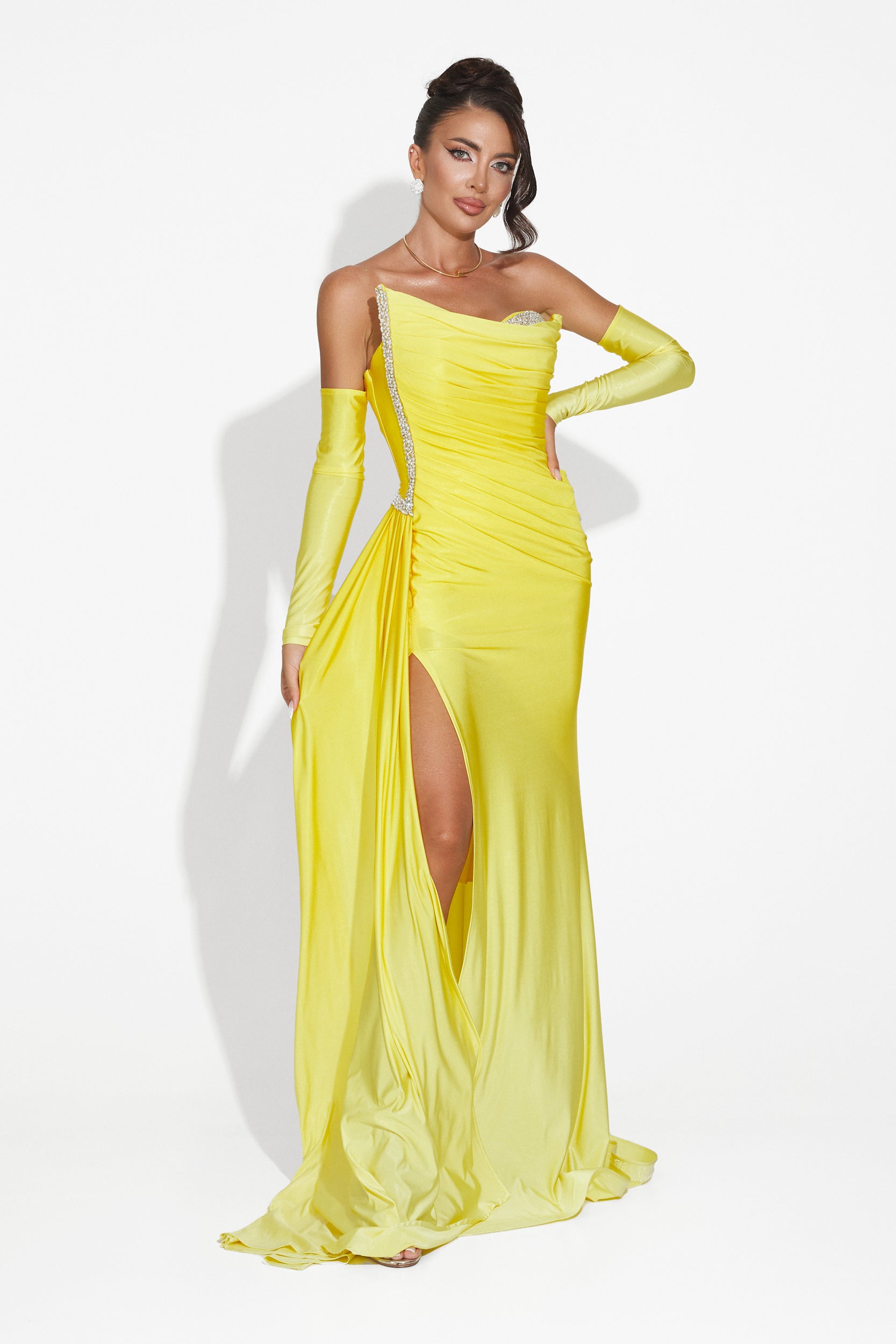 Long yellow dress for women Evimea Bogas