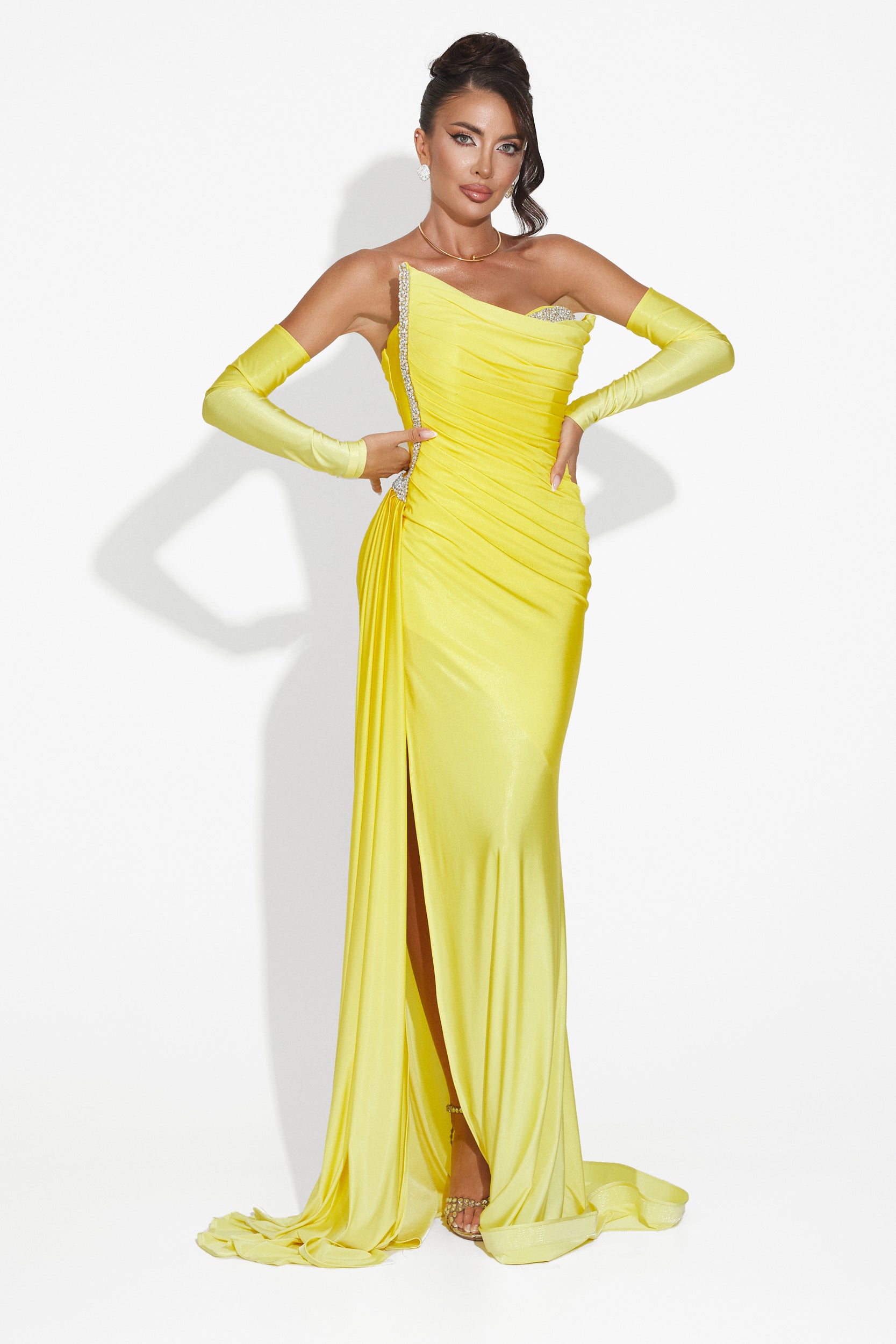 Long yellow dress for women Evimea Bogas