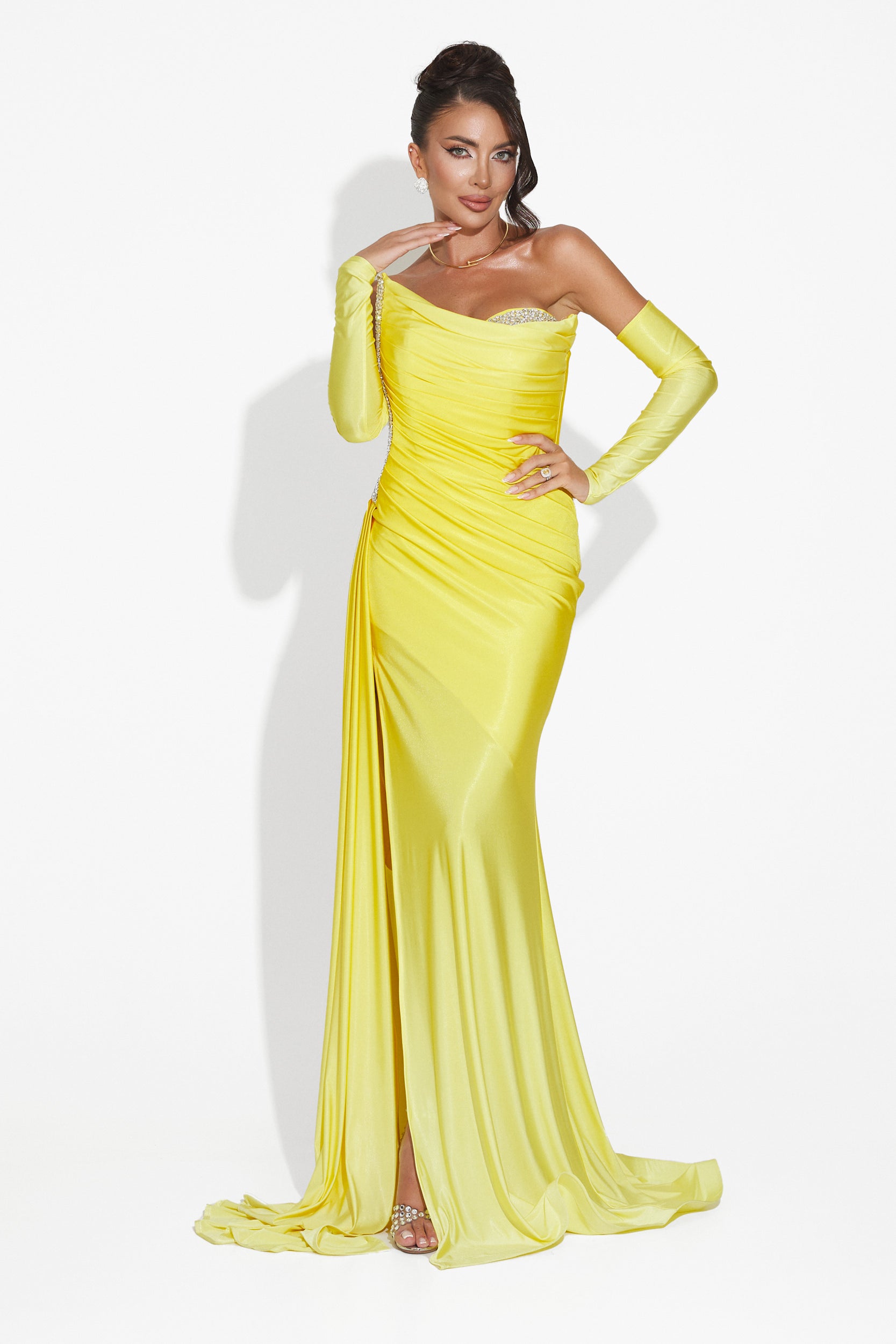 Long yellow dress for women Evimea Bogas