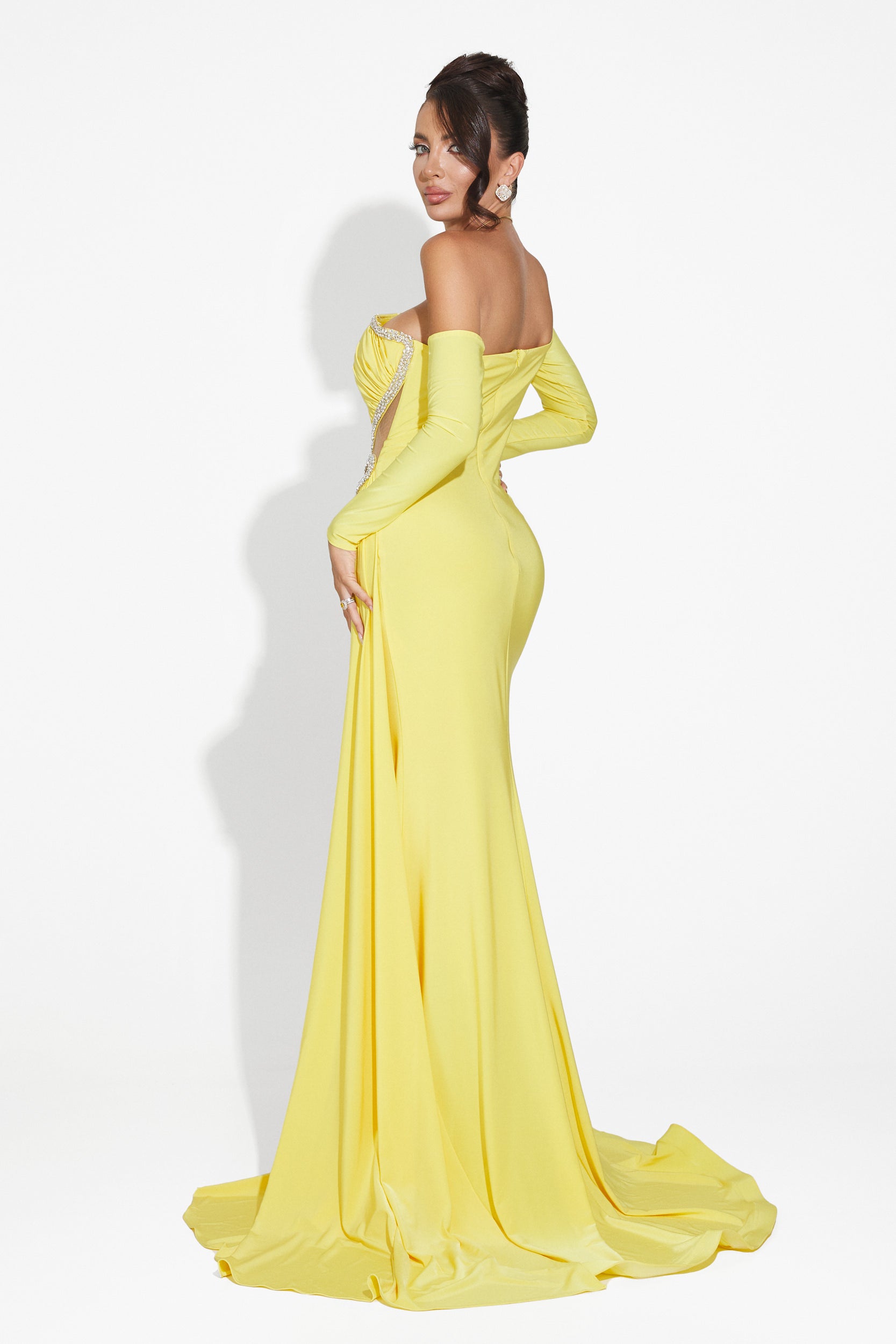 Long yellow dress for women Liatha Bogas