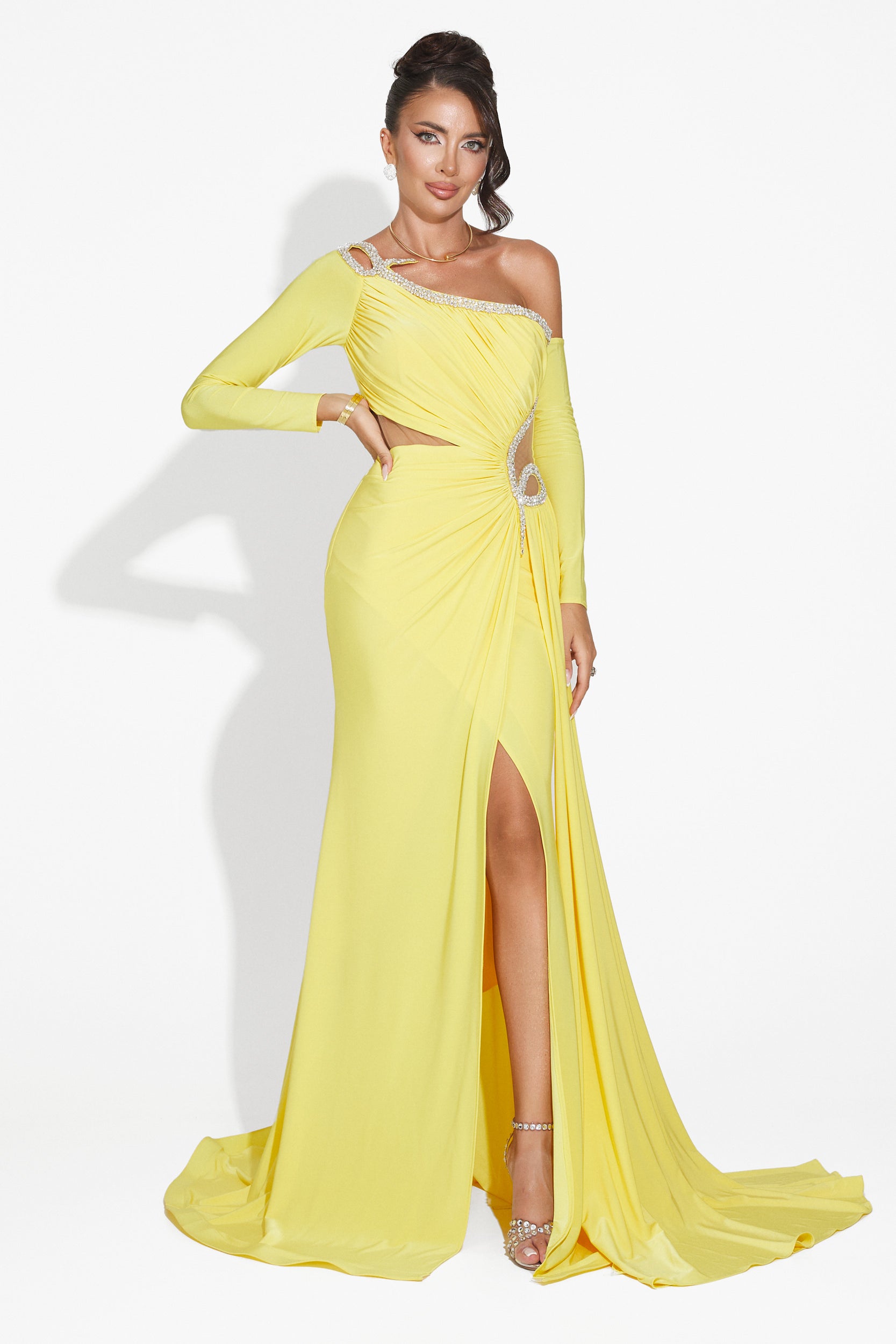 Robe longue femme jaune Liatha Bogas