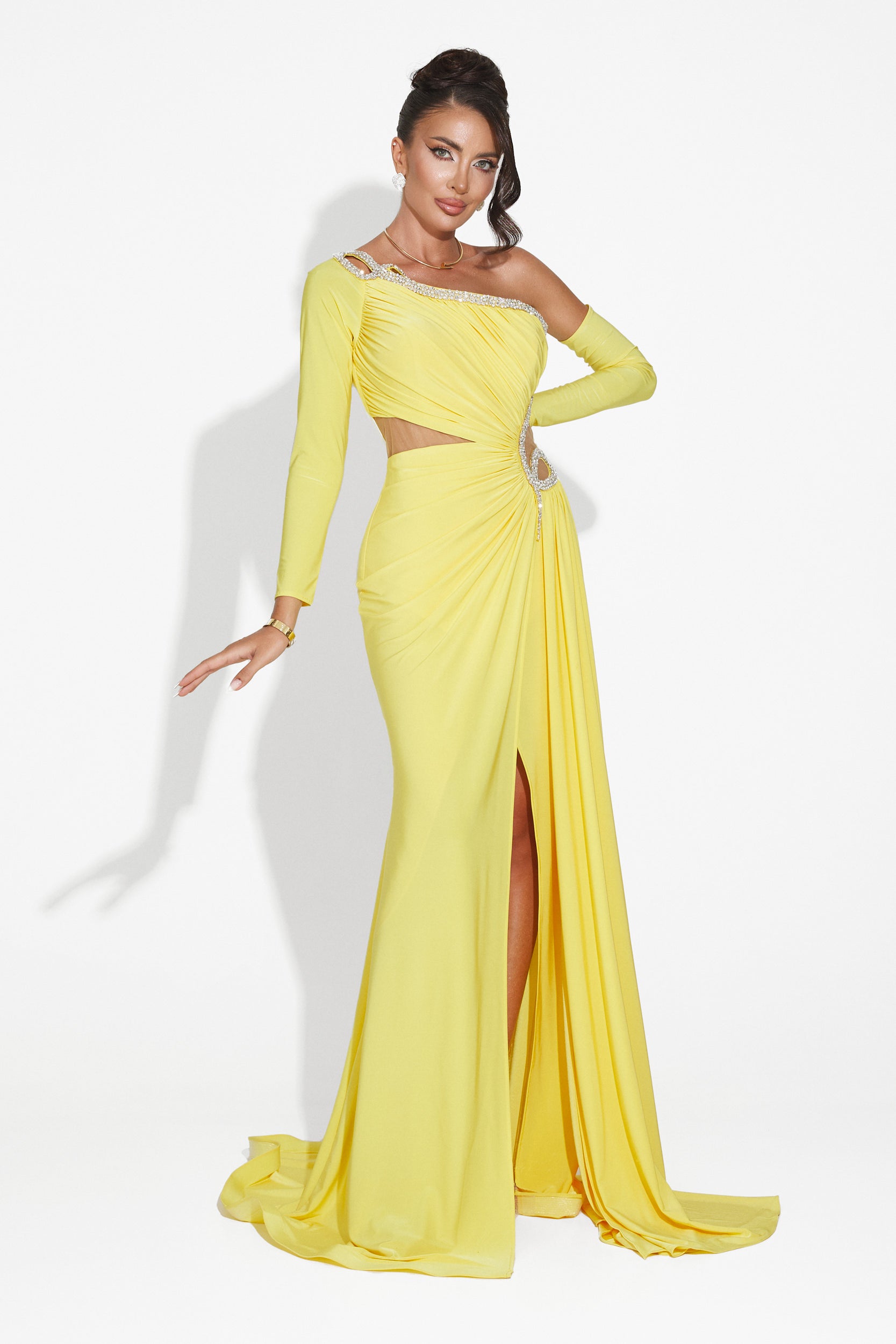 Long yellow dress for women Liatha Bogas