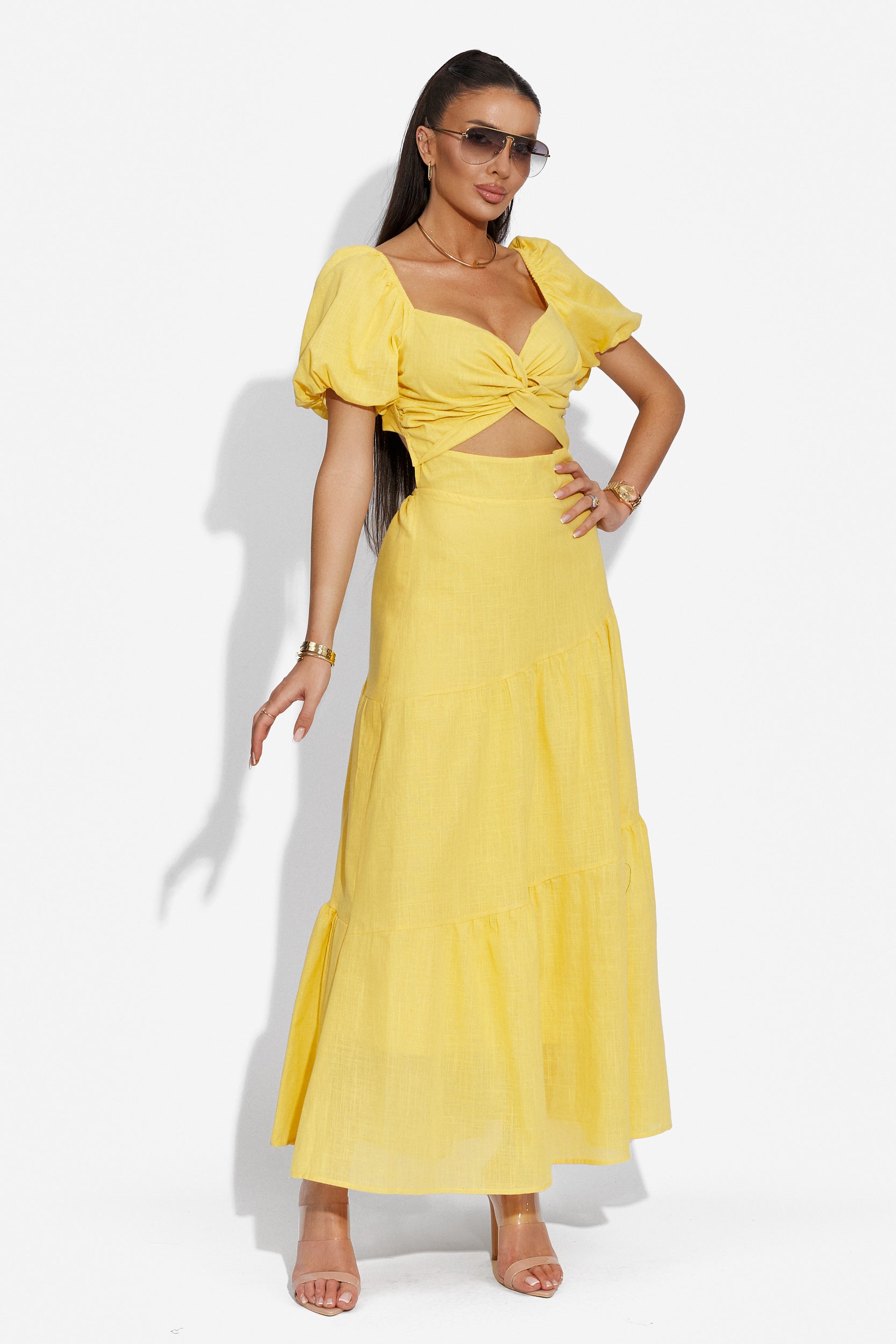 Mosysca Bogas yellow long dress for ladies