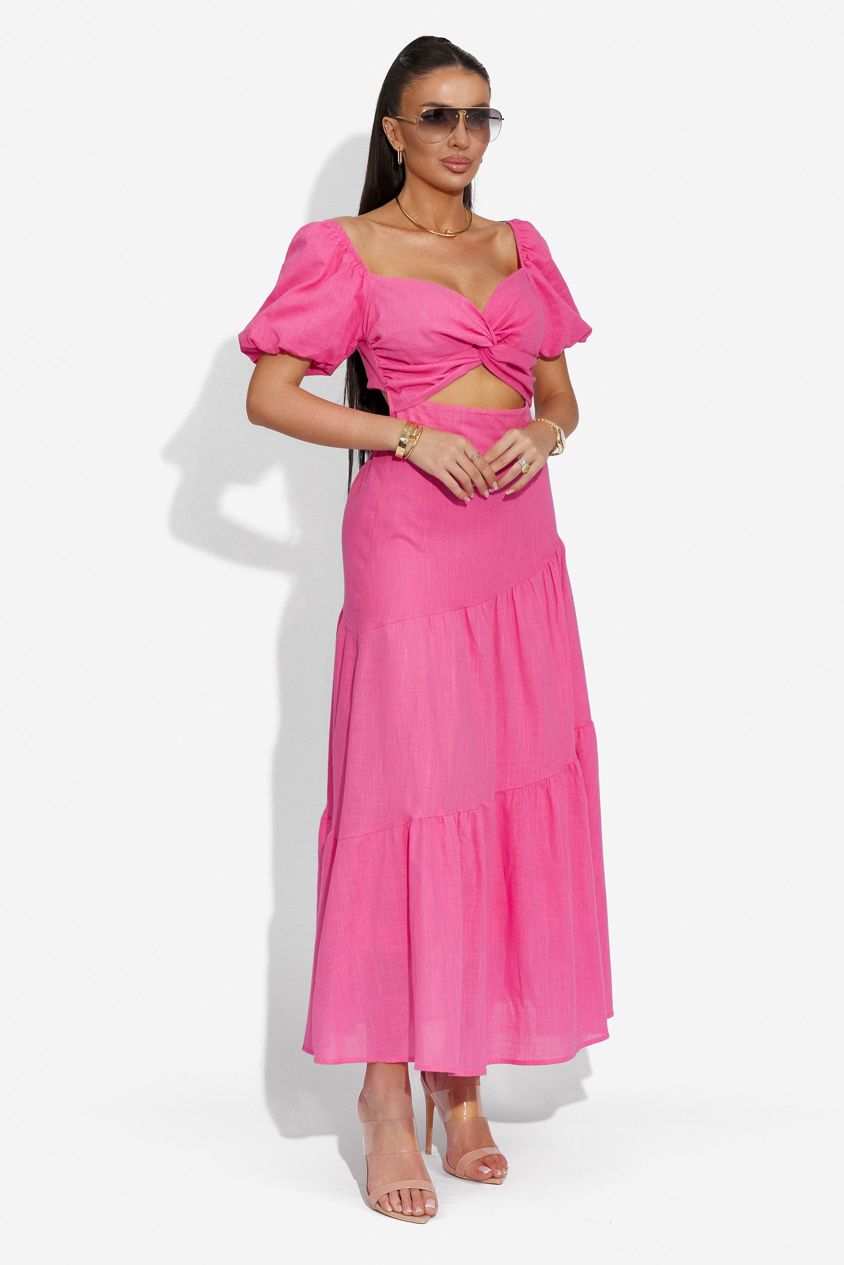 Ladies long dress pink Mosysca Bogas