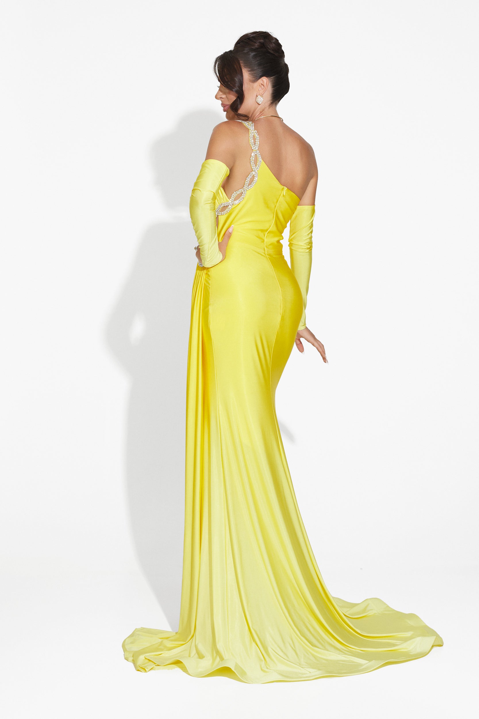 Robe longue femme jaune Noelia Bogas