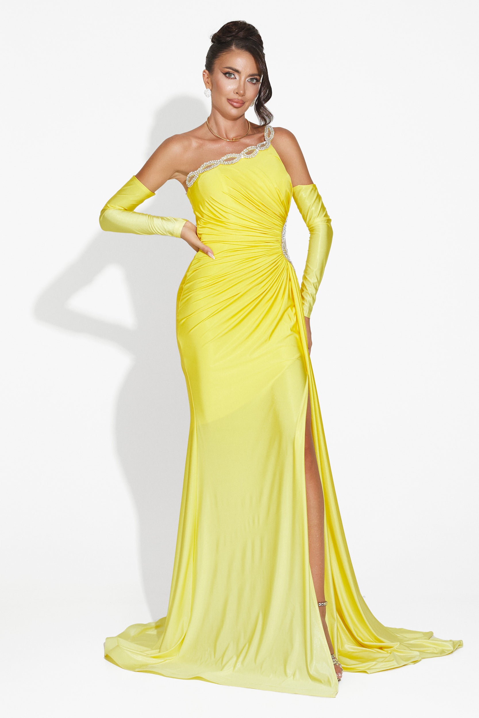 Robe longue femme jaune Noelia Bogas