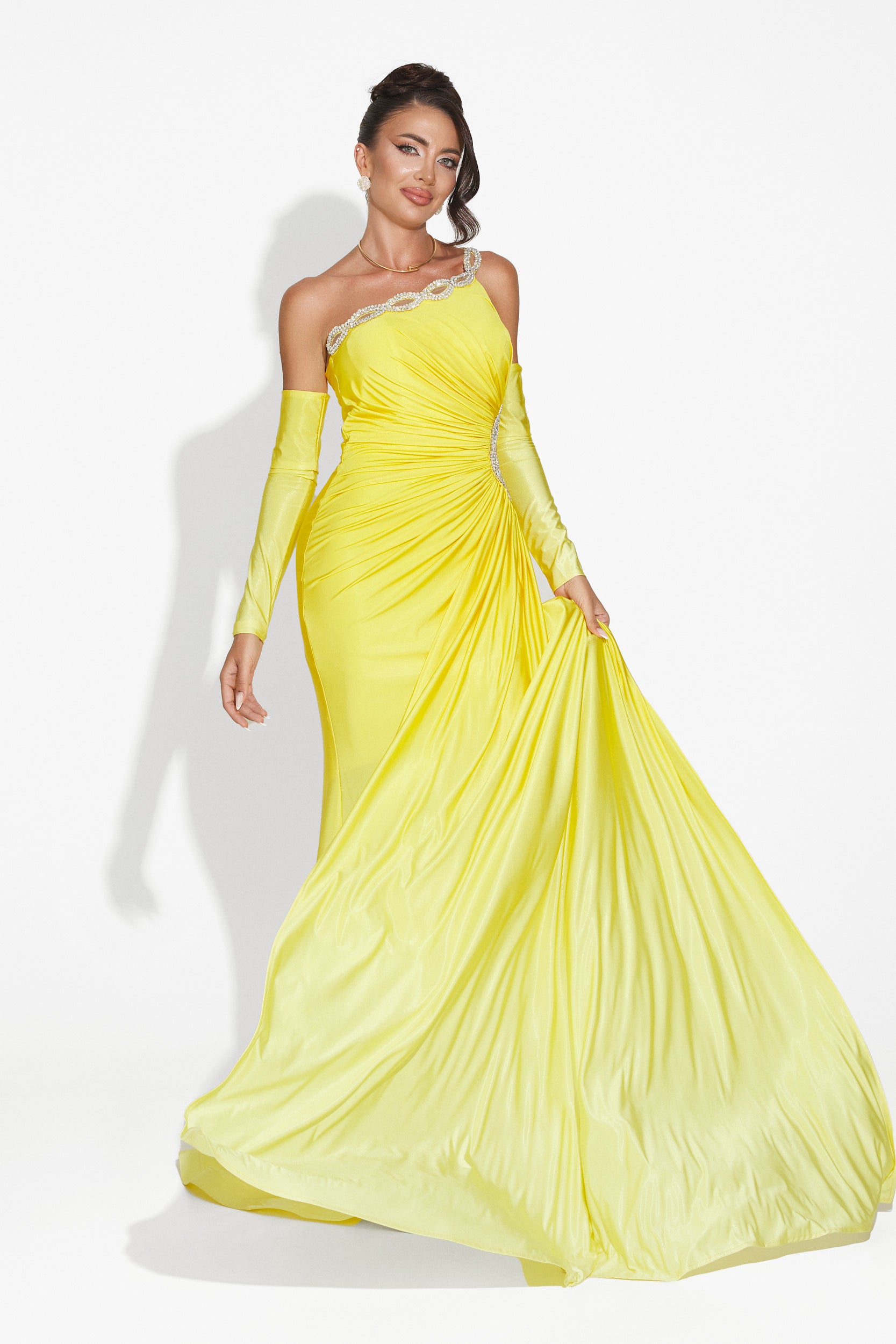 Long yellow dress for women Noelia Bogas