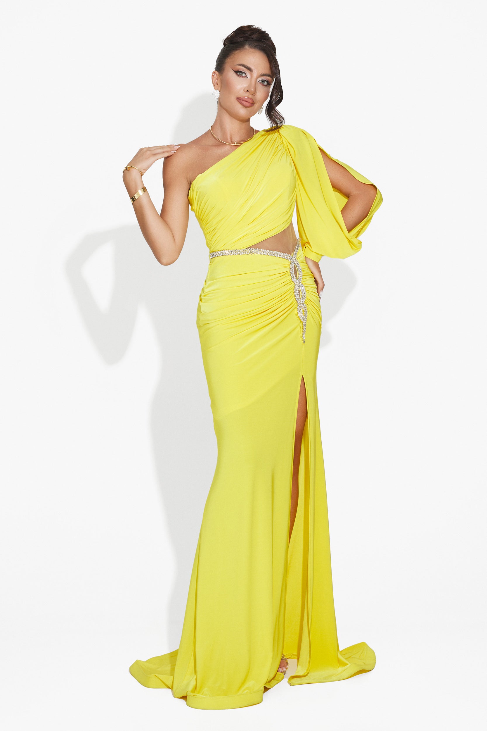 Long yellow dress for women Rirena Bogas