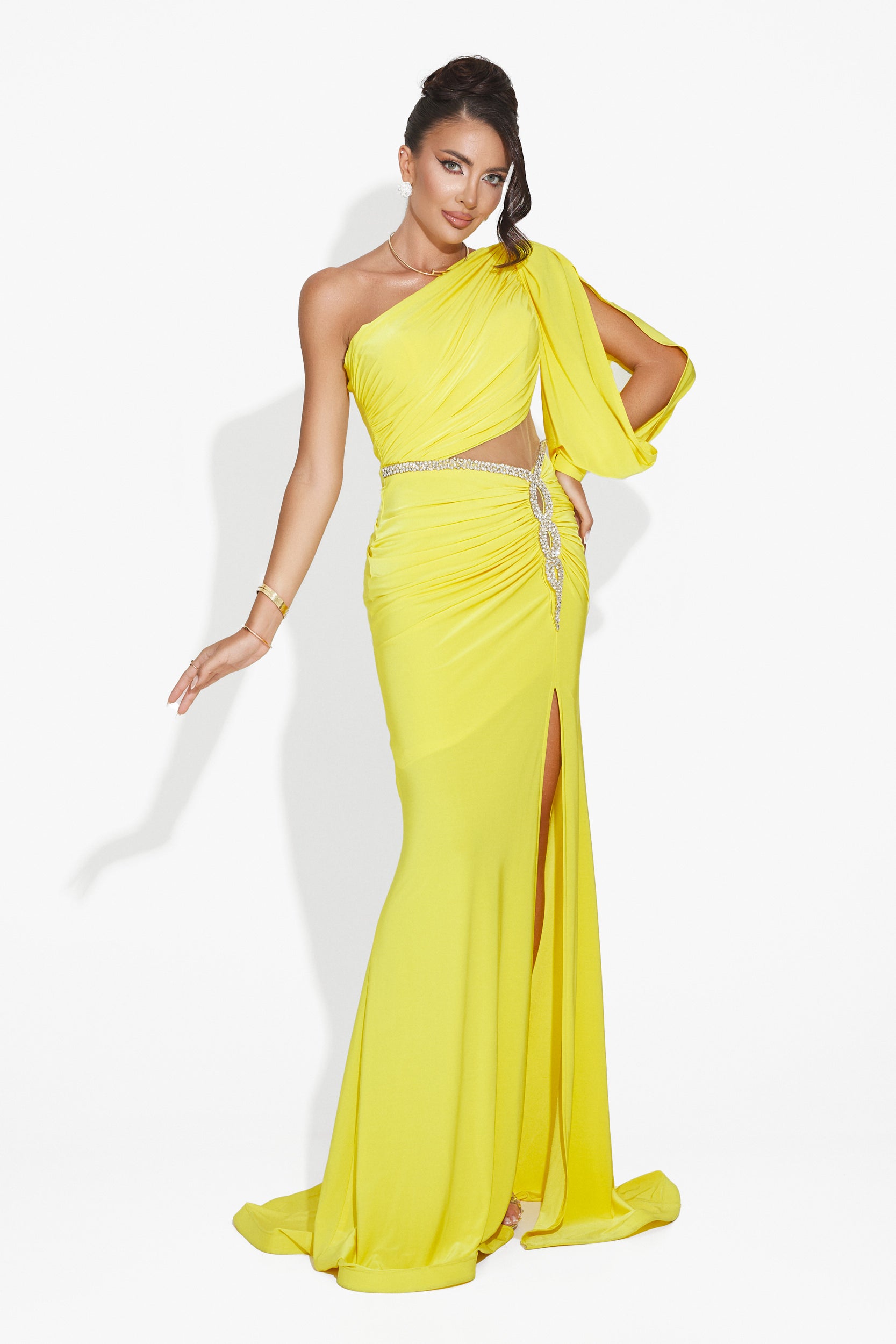 Long yellow dress for women Rirena Bogas