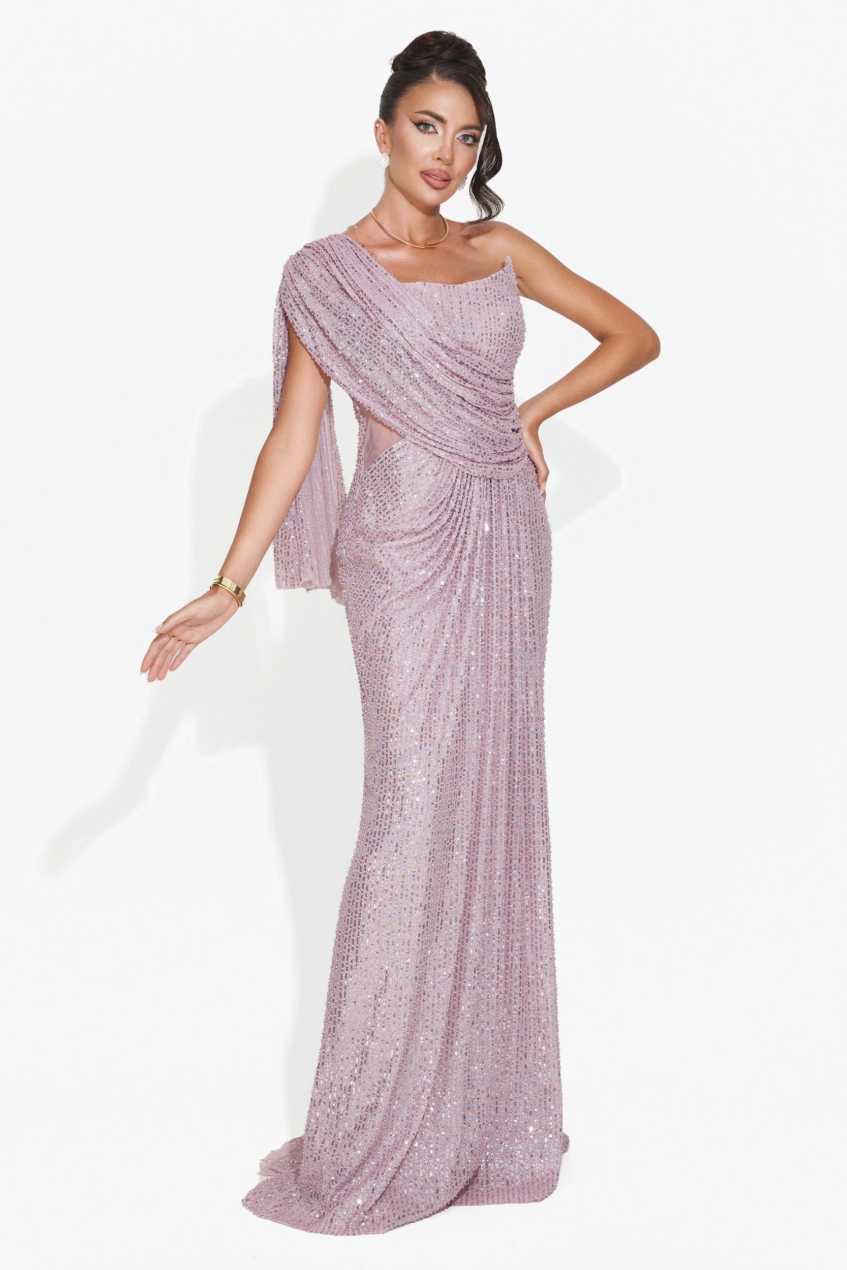 Long lilac dress for women Kesia Bogas